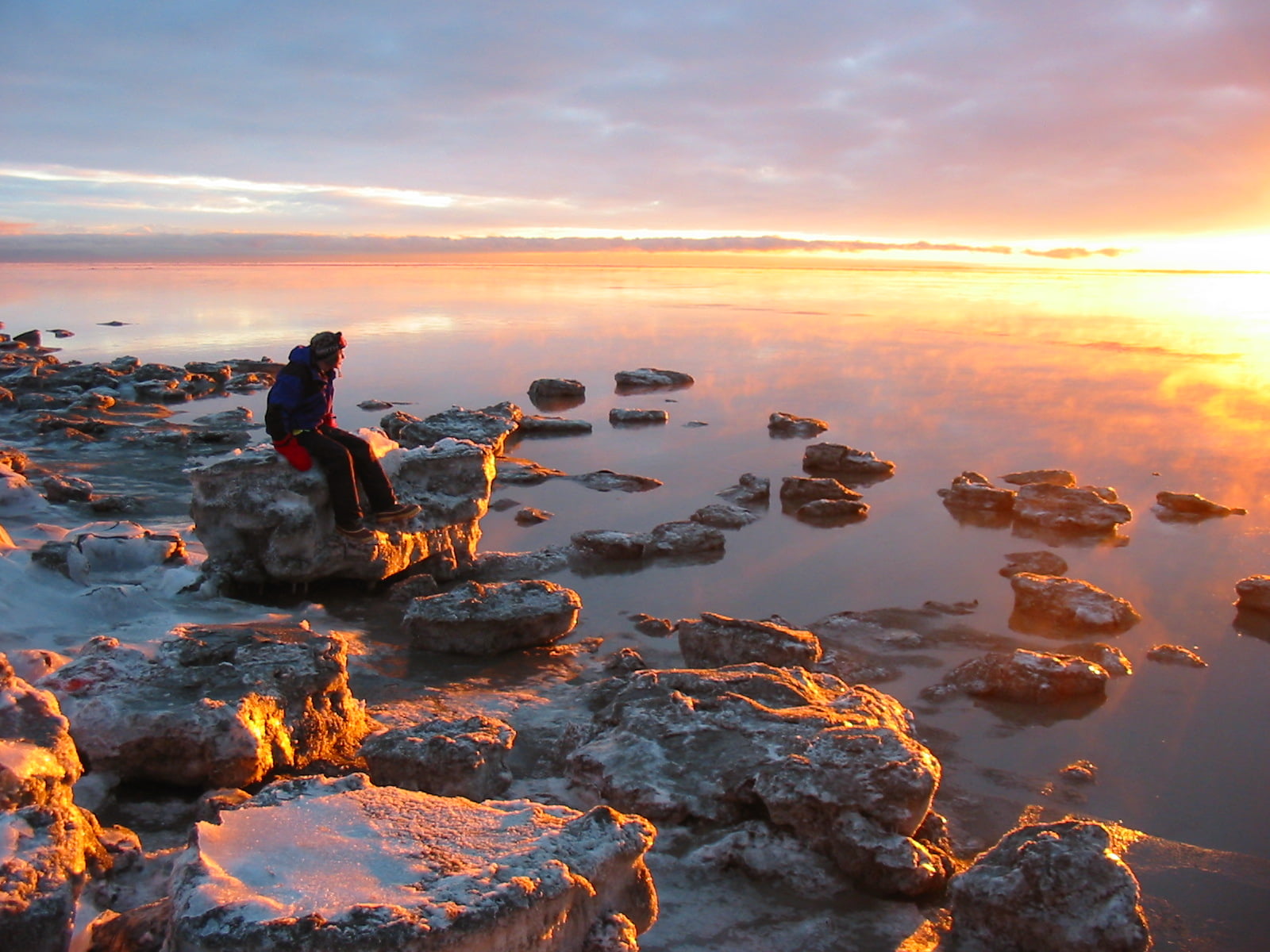 subarctic, hour, pink, rock - Object, winter, golden hour, dusk, frozen, pretty, outdoors, Alaska in winter, anchorage, ocean  sea, photo, orange, near, HD Wallpaper