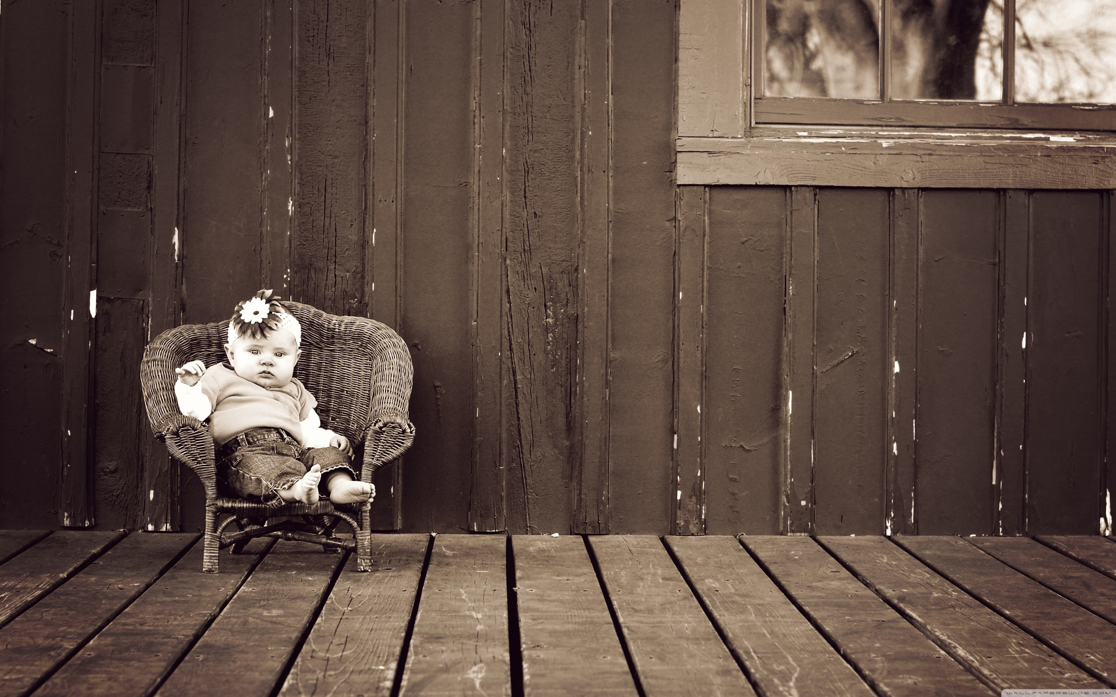 entrance, one animal, sepia, mammal, domestic animals, sitting, canine, dog, children, one person, full length, wood - material, door, child, pets, day, HD Wallpaper