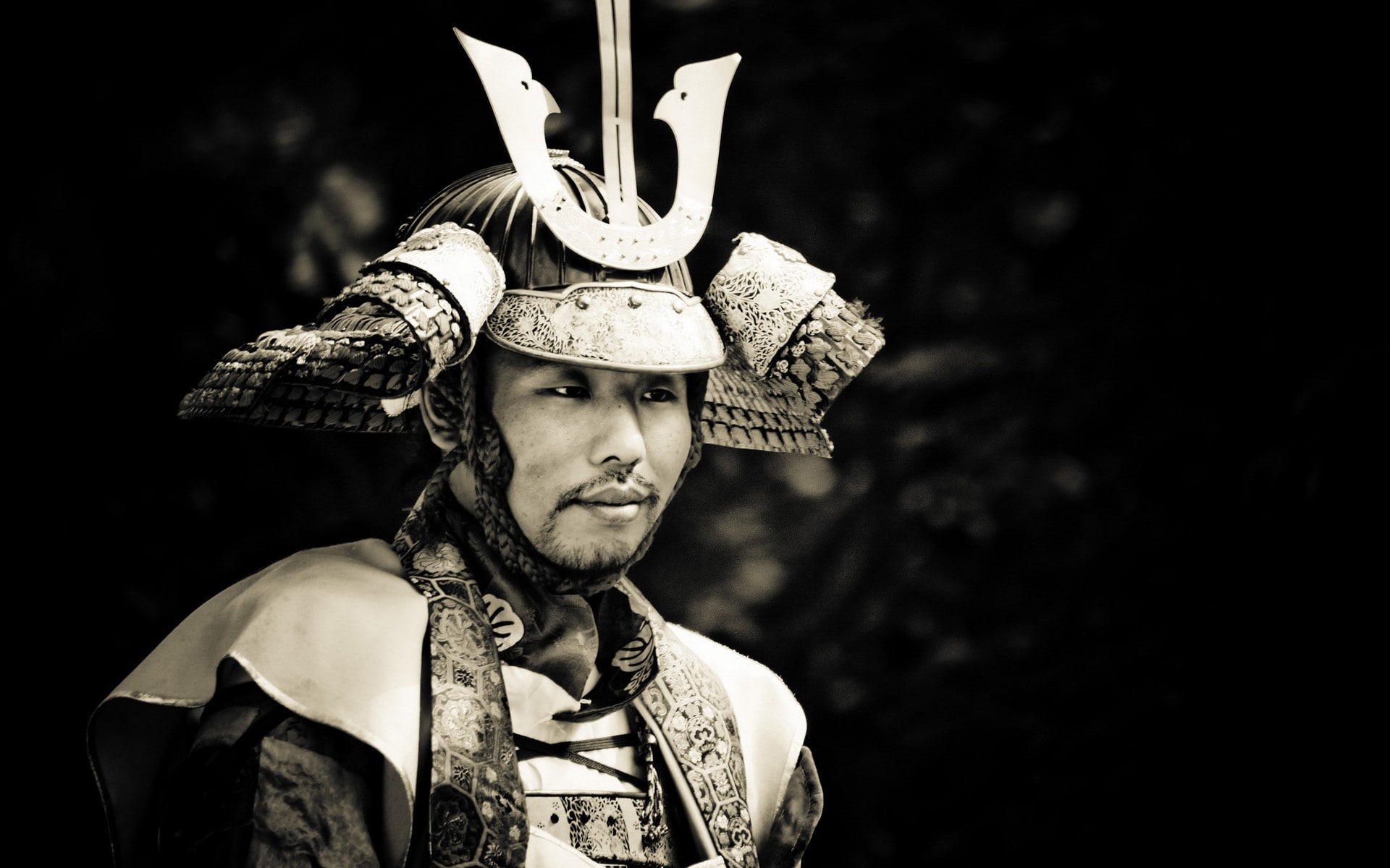 sepia, 1080P, japan, samurai, HD Wallpaper