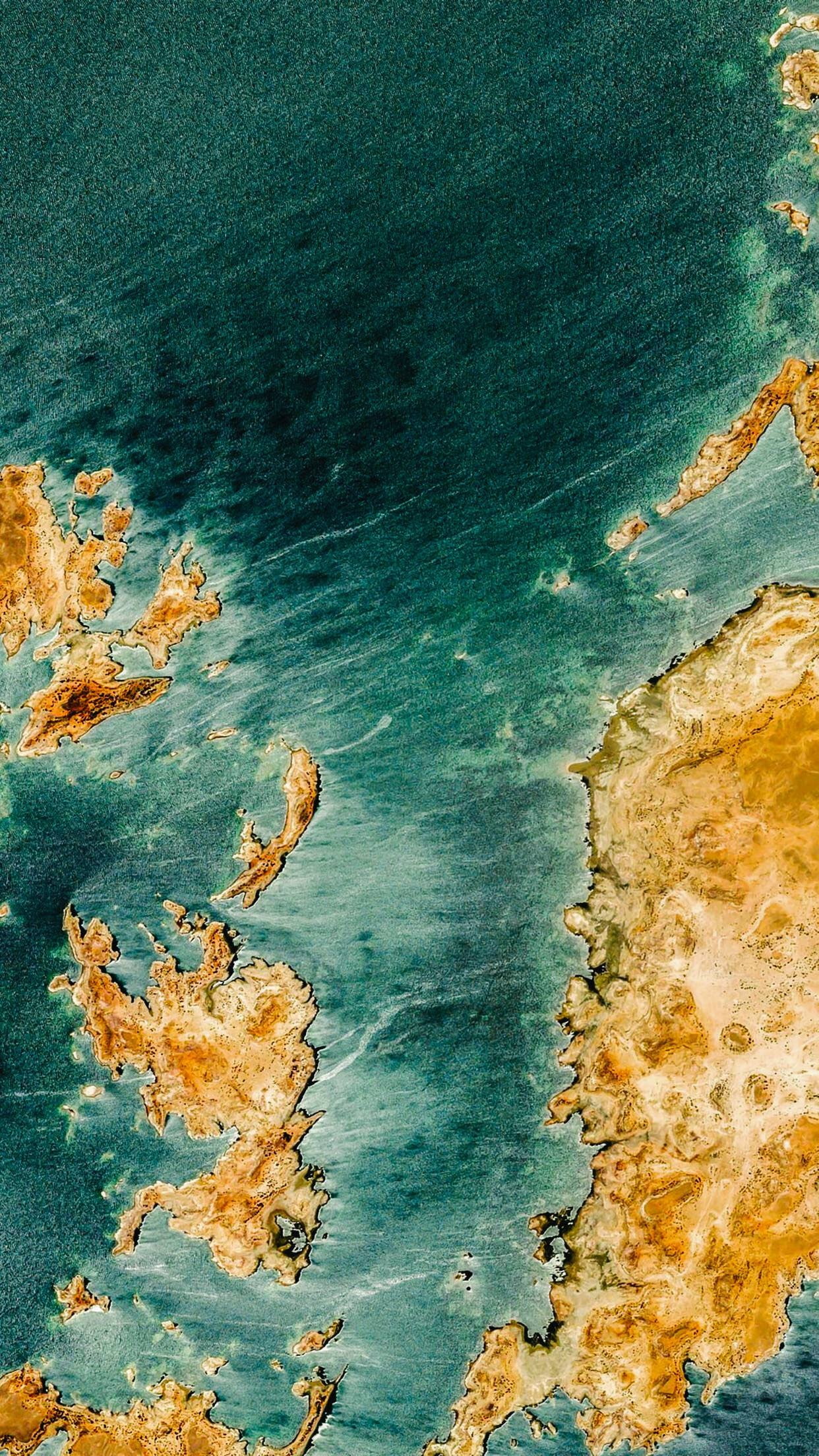 high angle view, beauty in nature, no people, sea, turquoise colored, vertical, rock - object, aerial view, tranquility, sunlight, day, 1080P, motion, Phone HD Wallpaper