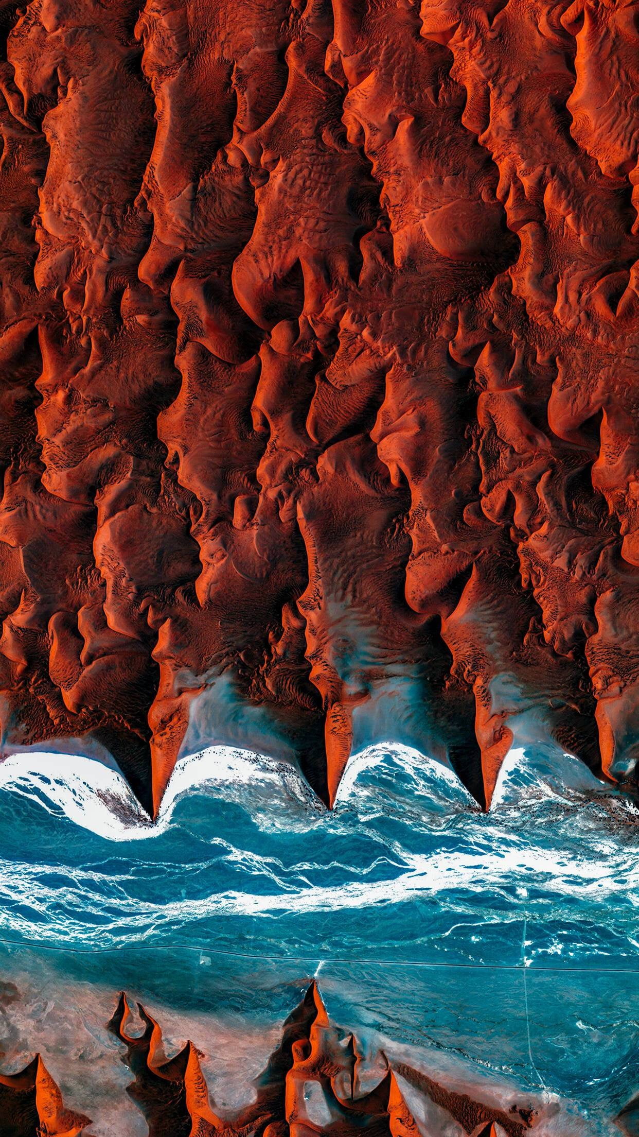 rock, wave, eroded, water, aquatic sport, motion, solid, beach, beauty in nature, travel, geology, flowing water, nature, scenics - nature, travel destinations, Phone HD Wallpaper