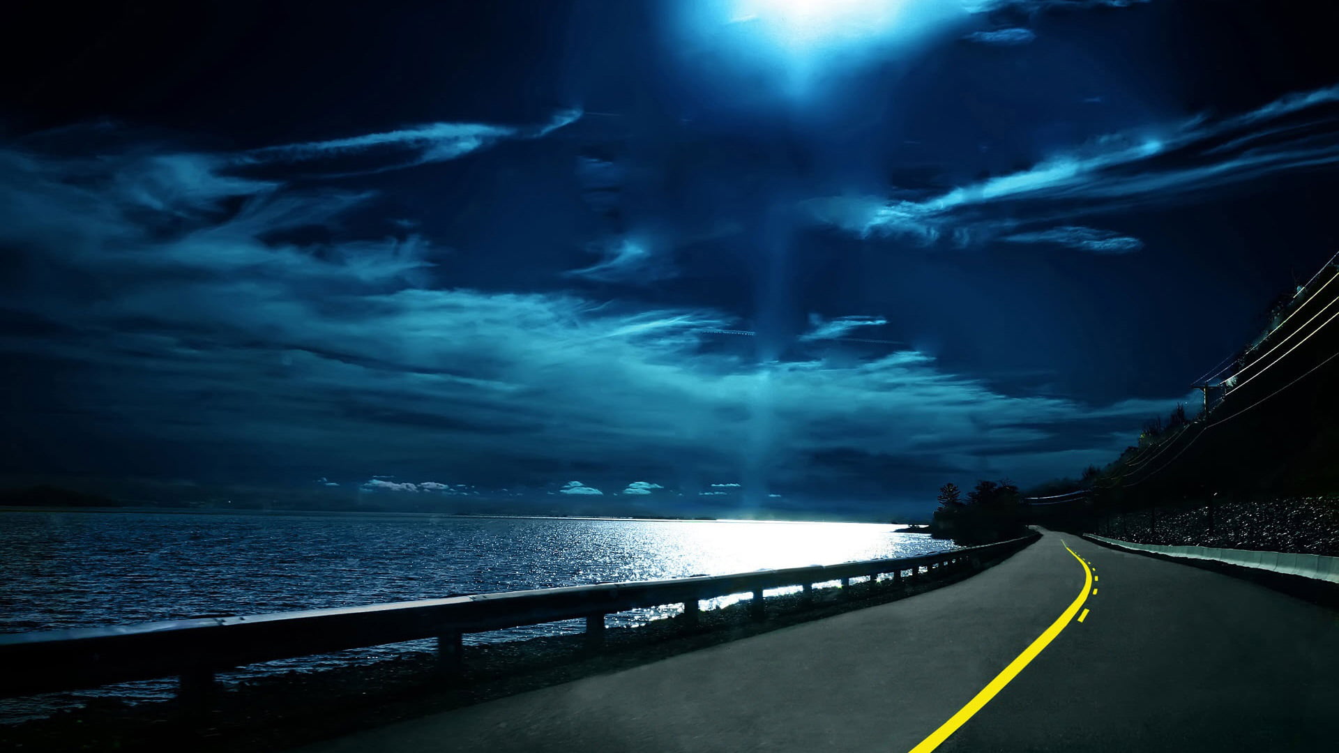 1080P, sun, background, horizon, direction, road, scenics - nature, transportation, scenery, bright, road marking, clear, summer, power in nature, tranquility, HD Wallpaper