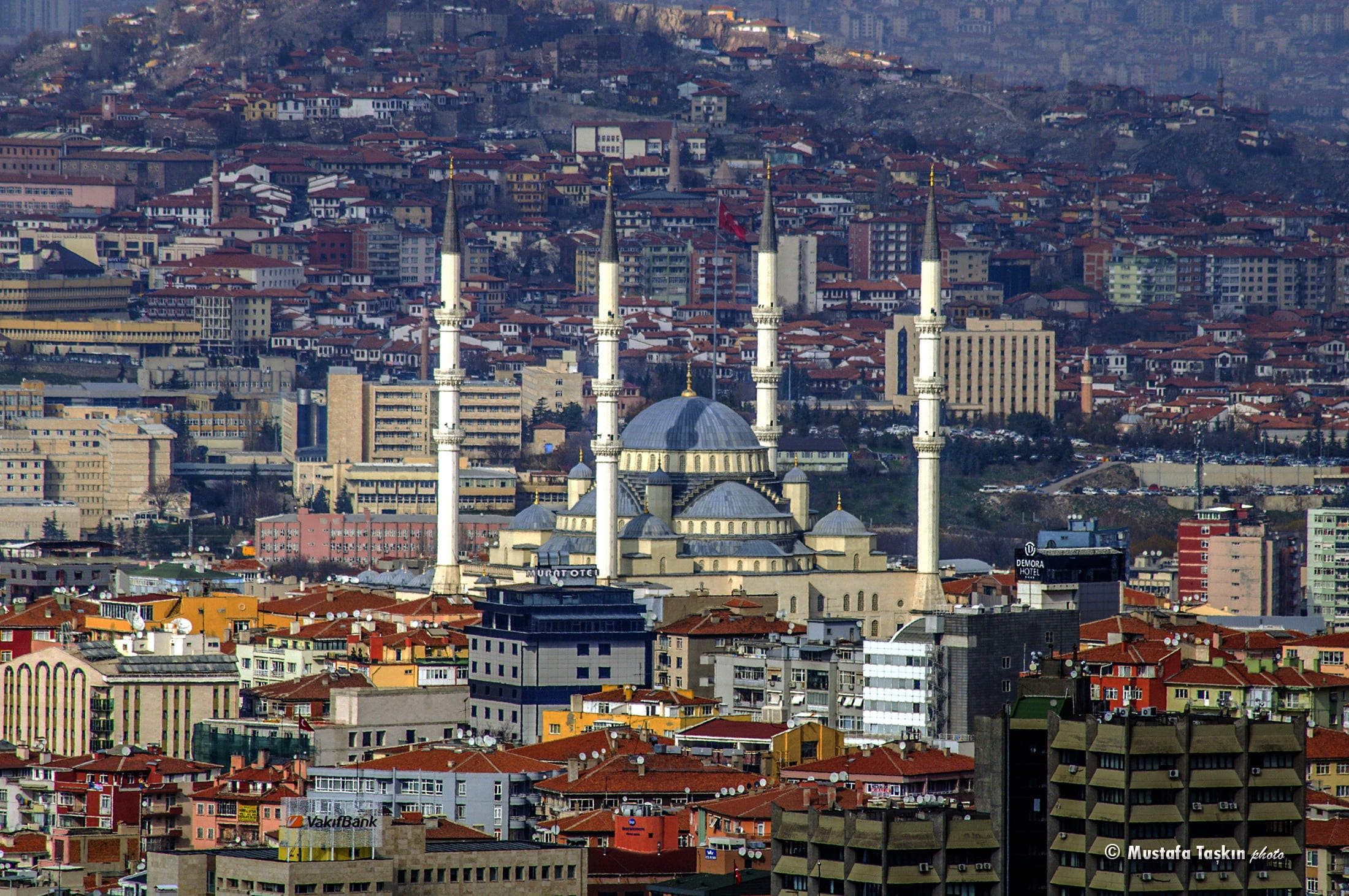 crowd, crowded, ankara, financial district, minaret, belief, religion, nature, residential district, landscape, travel destinations, building, built structure, HD Wallpaper