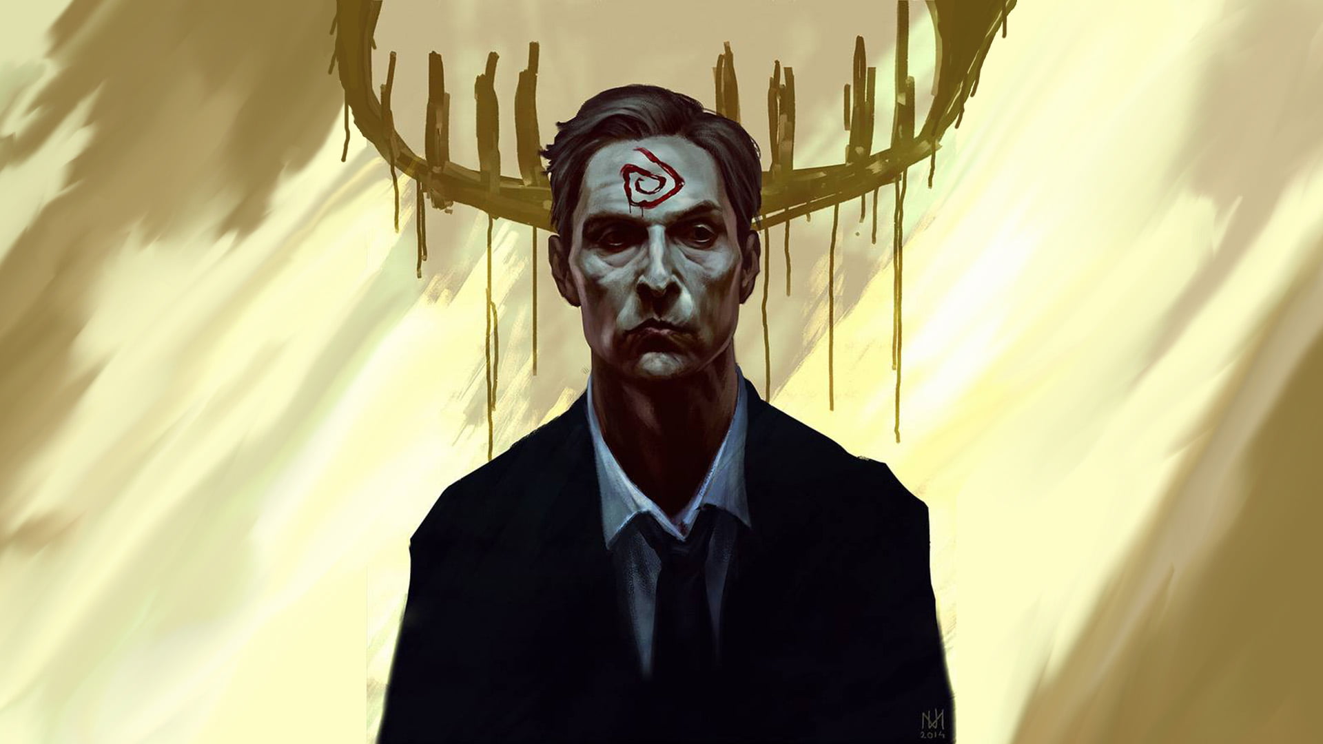 True Detective, artwork, minimalism, men, TV, 1080P, HD Wallpaper