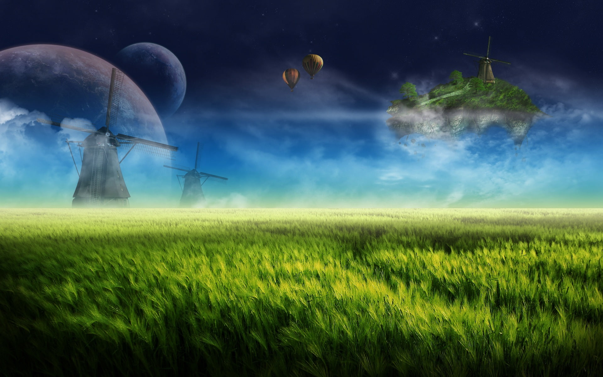 1080P, Floating, Island, HD Wallpaper