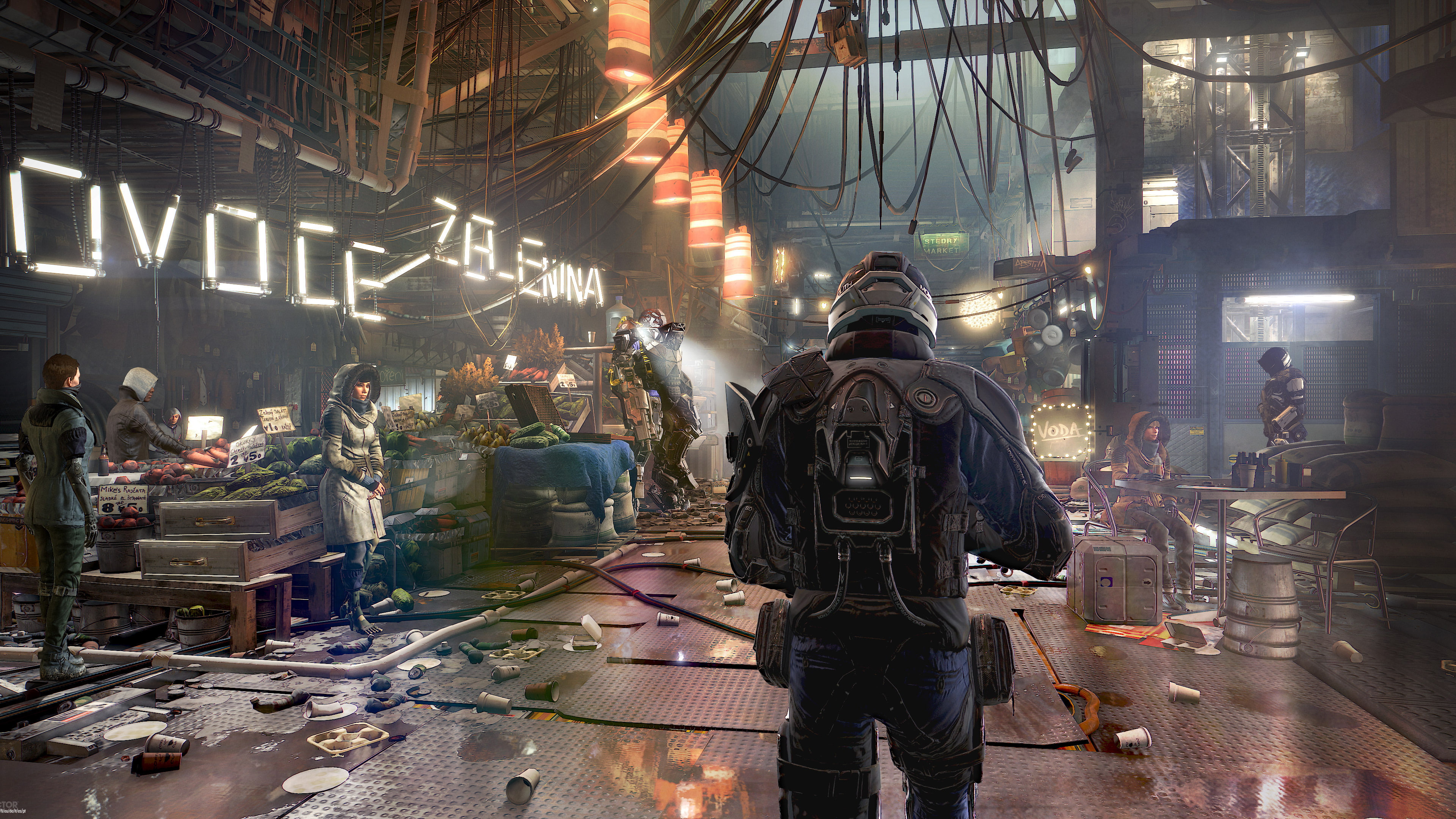 occupation, street, economy, night, people, architecture, city, three quarter length, Gameplay, full length, outdoors, Mankind, Deus, building exterior, HD Wallpaper