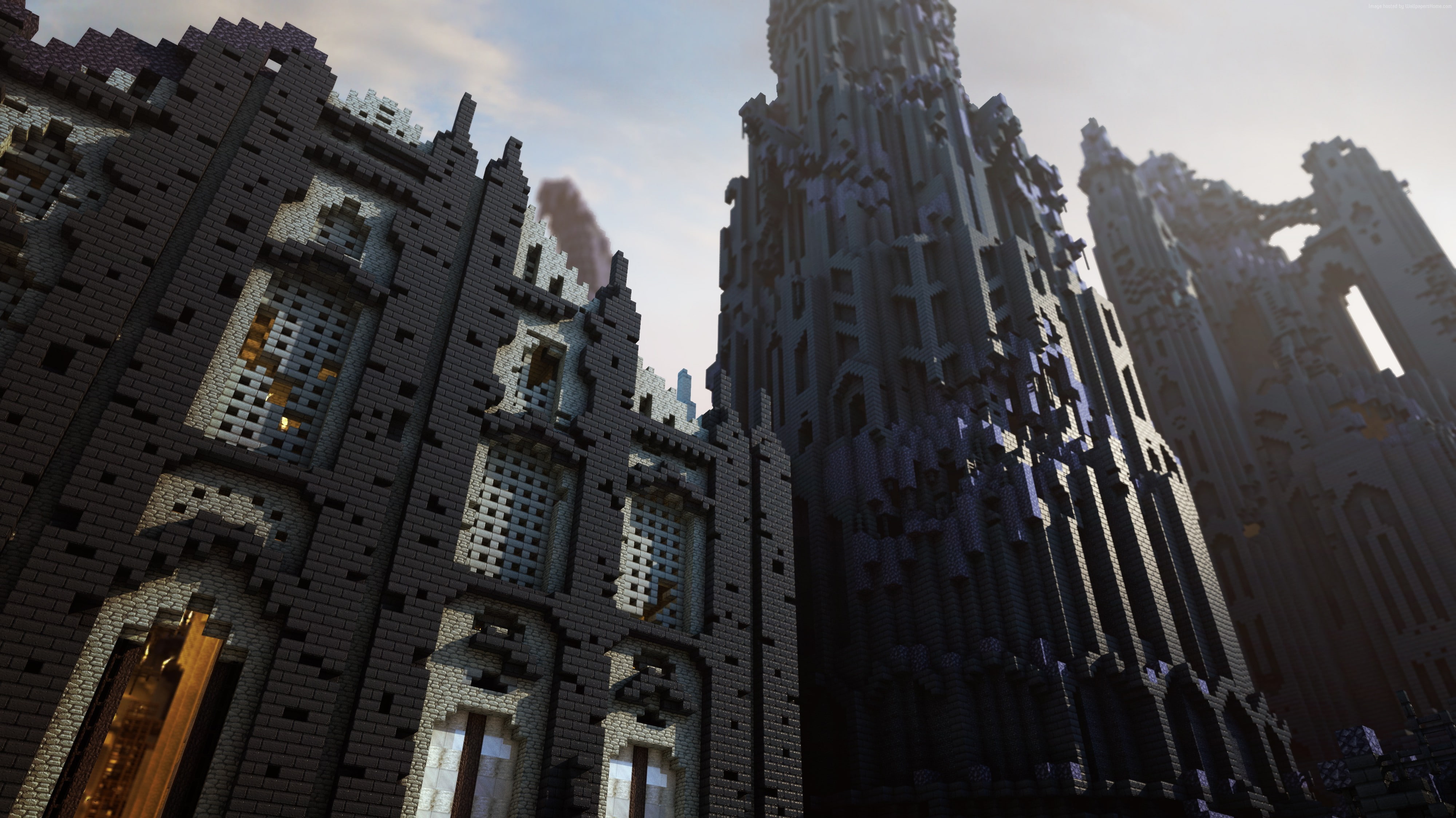 PC, fairy tale, game, arcade, Best Games 2015, Minecraft, castle, 4K, HD Wallpaper