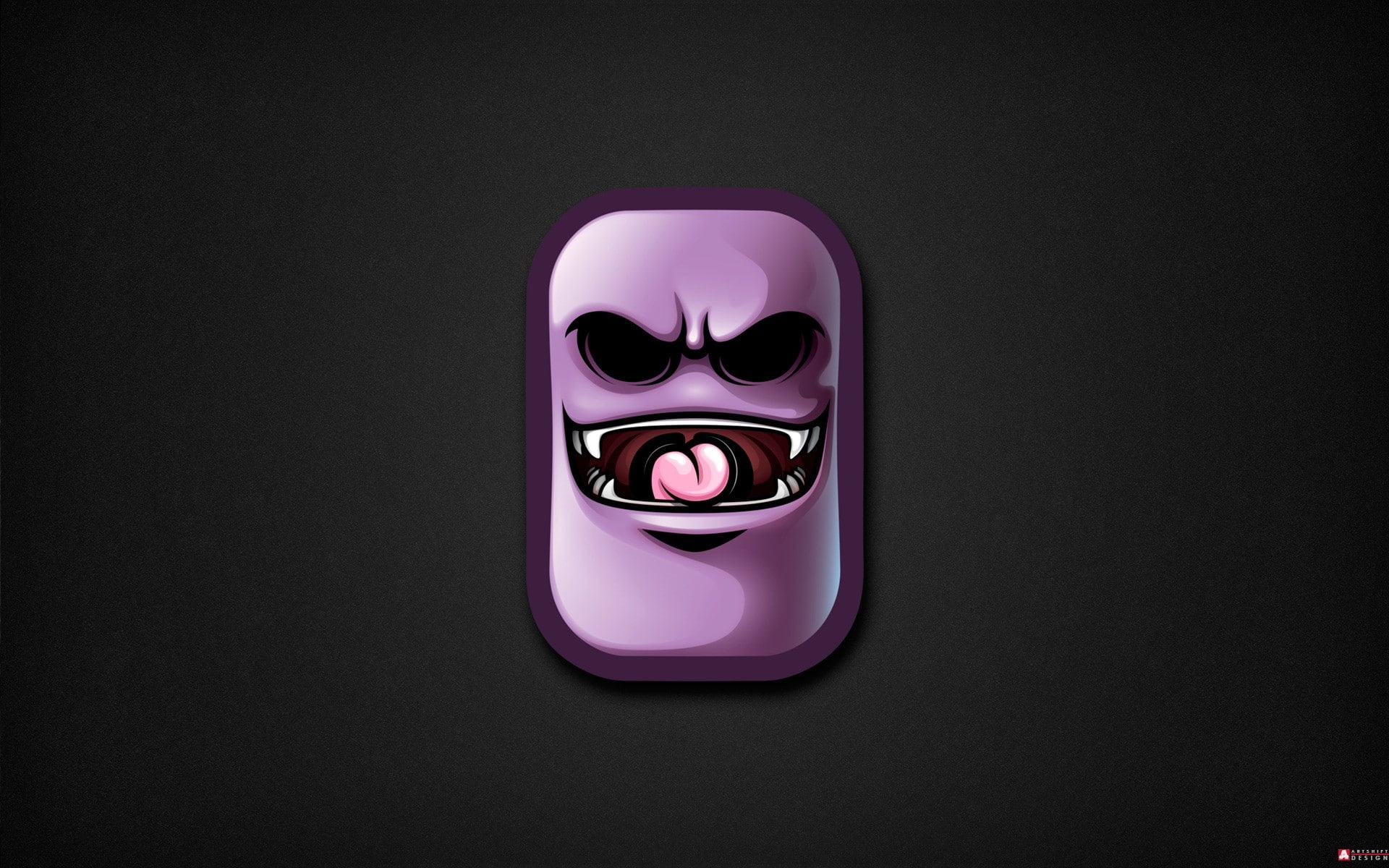 open mouth, teeth, minimalism, tongues, angry, simple background, 1080P, HD Wallpaper