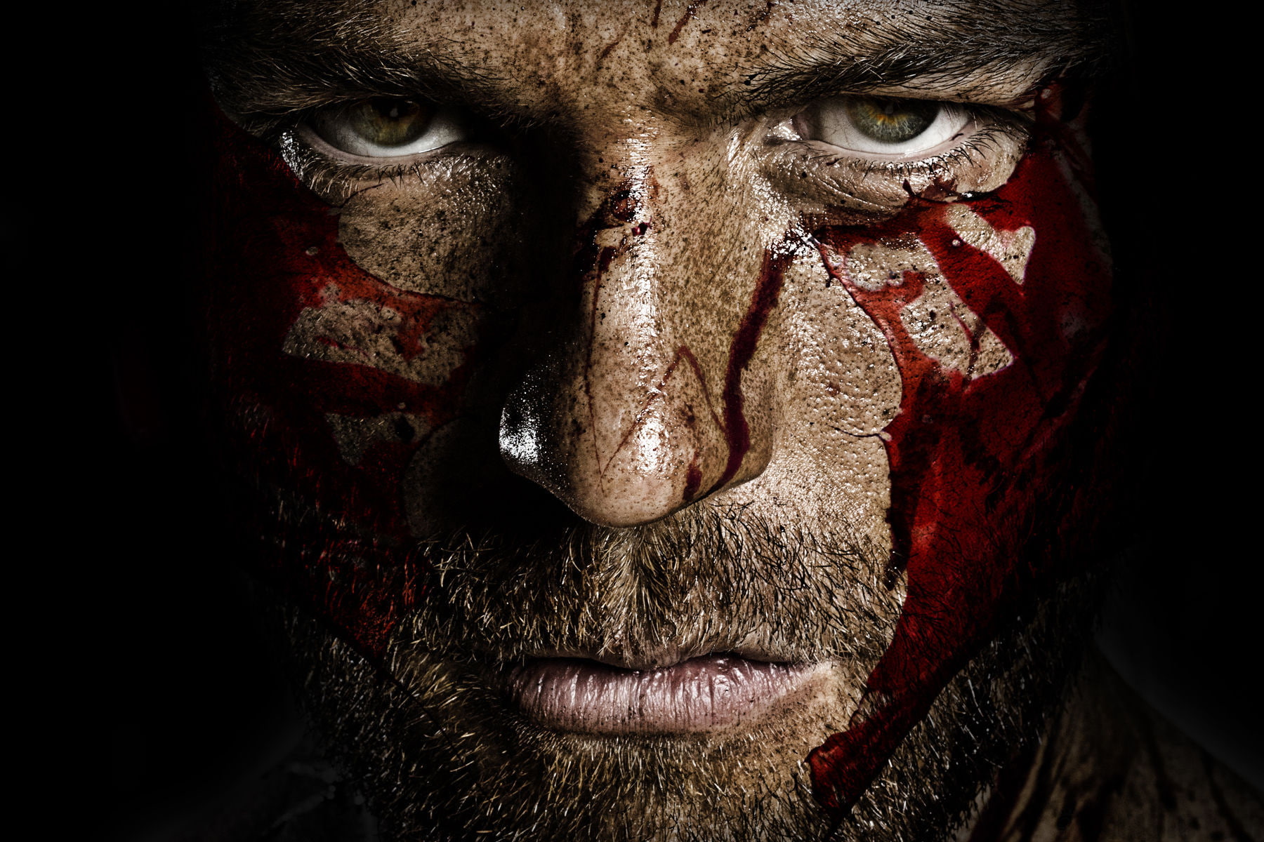 blood, 720P, sand, face, spartacus, HD Wallpaper