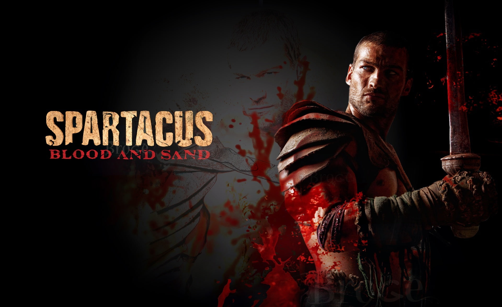 emotion, adult, mid adult, Movies, males, liam mcintyre, spartacus blood and sand, red, mid adult men, looking at camera, waist up, sign, Other Movies, HD Wallpaper