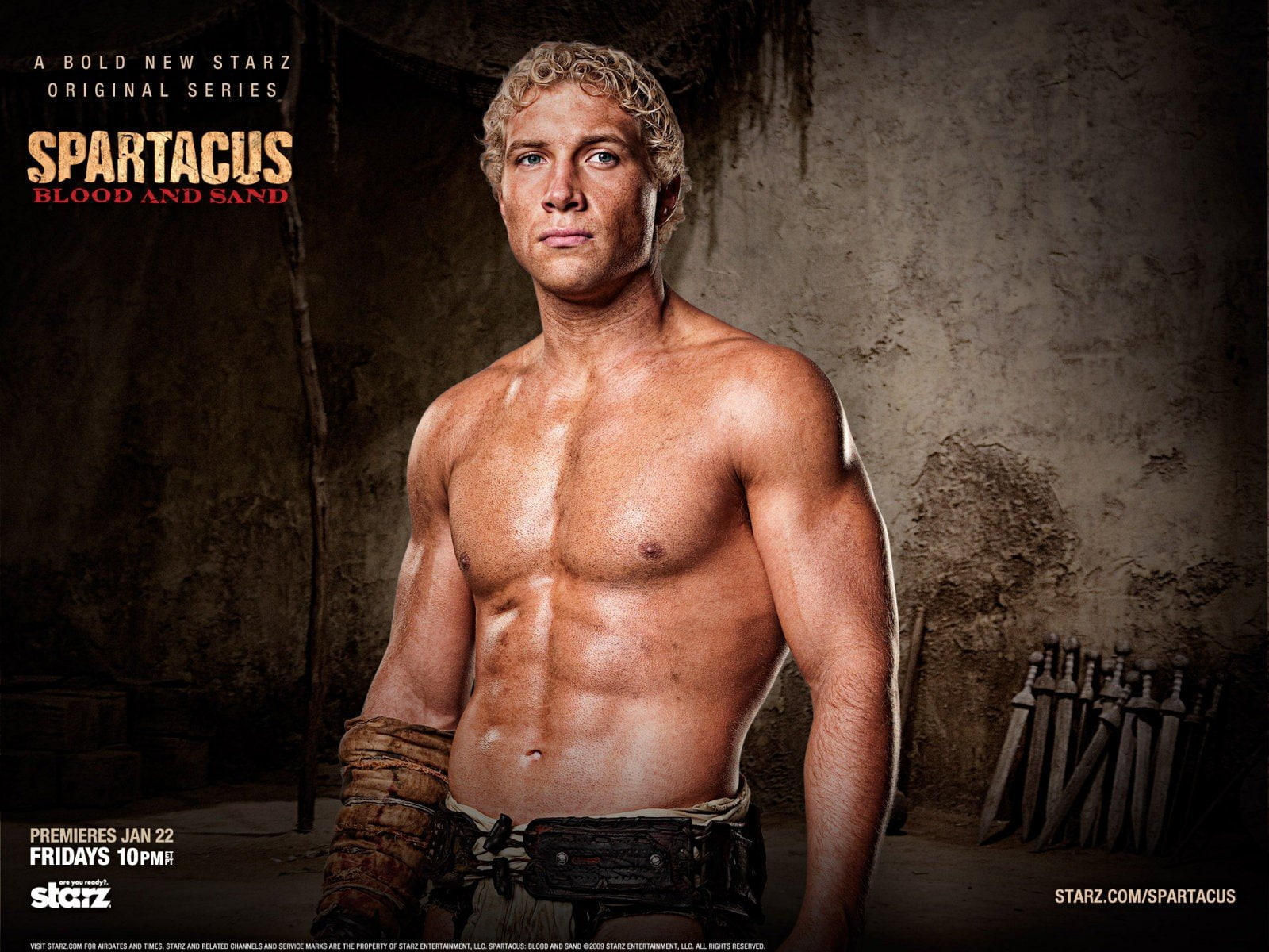 courtney, sand, spartacus, 720P, blood, HD Wallpaper