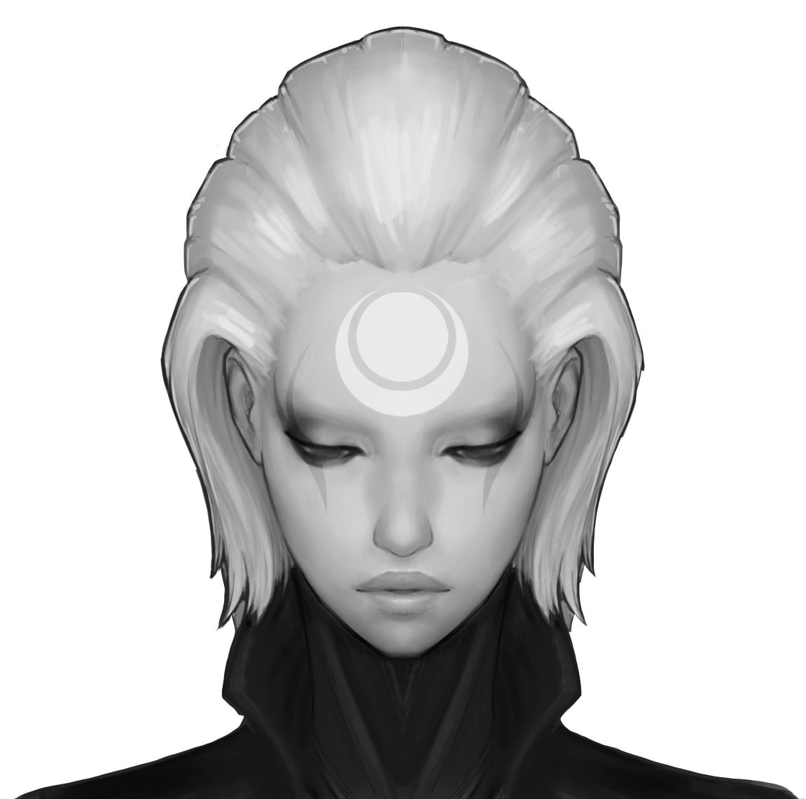 front view, anime, art, cosplay, no people, Diana, League of Legends, craft, close-up, sculpture, 480P, statue, representation, white background, female likeness, HD Wallpaper