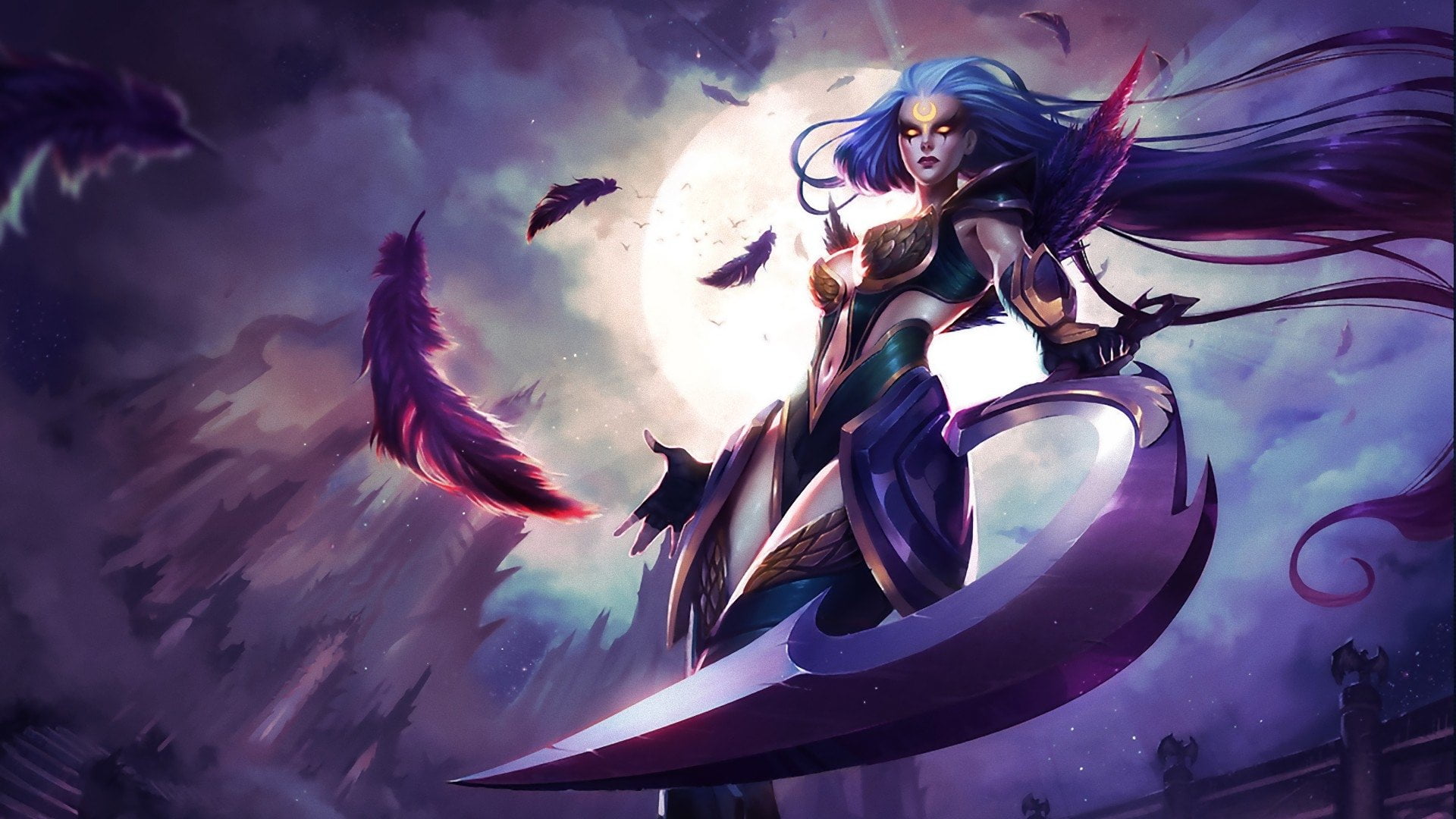 underwater, no people, water, sky, animals in the wild, League Of Legends, digital, marine, purple, videogame, cloud - sky, Video Game, animal themes, vertebrate, HD Wallpaper