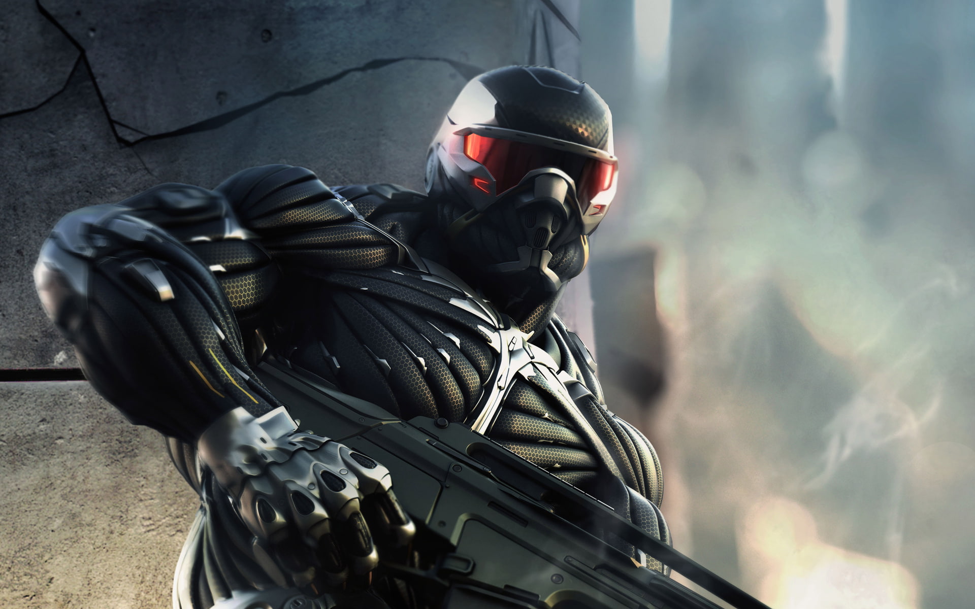 warriors, crytek, machine, soldiers, armor, color, weapons, mask, electronic, science, guns, fiction, series, rifles, uniform, arts, helmet, crysis, suit, HD Wallpaper
