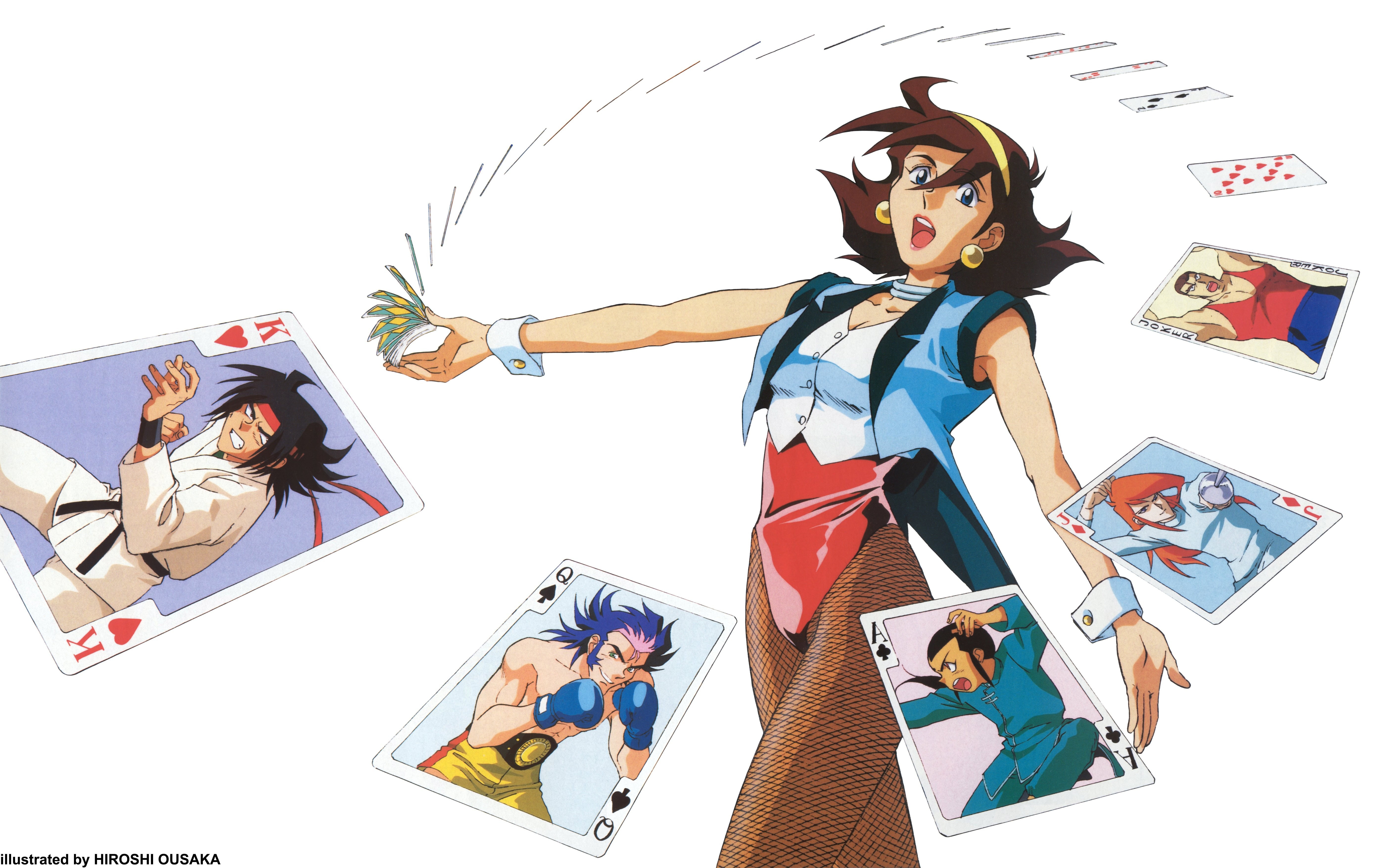 anime, 5K, Mobile Fighter G Gundam, human representation, front view, people, communication, studio shot, young adult, art and craft, indoors, wireless technology, HD Wallpaper