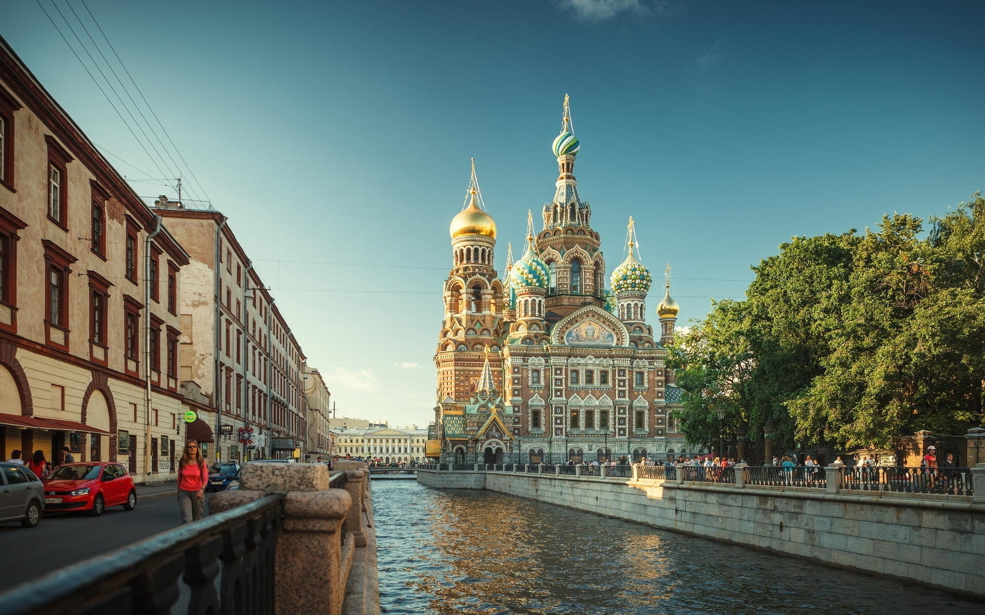 1920x1200, europe, hd world, world, 1080P, Church of the Savior on Blood, St. Petersburg, sky, Russia, HD Wallpaper