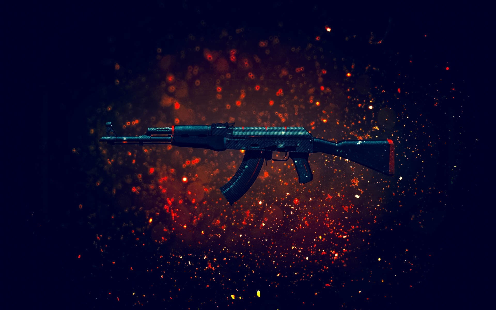 1080P, background, weapons, CS:GO, machine, Kalash, HD Wallpaper