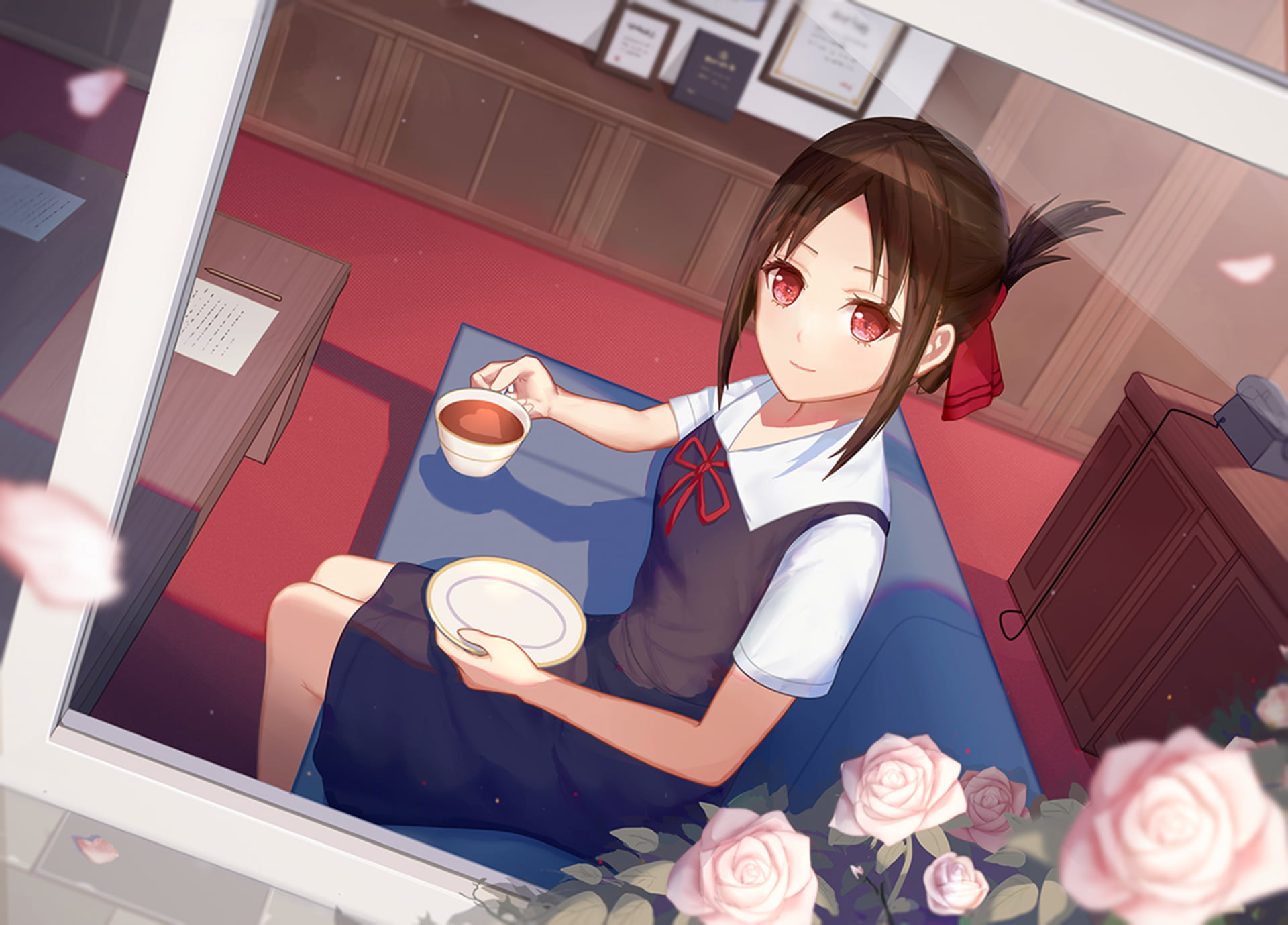 Kaguya Shinomiya, Kaguya-sama: Love is War, Anime, 1080P, HD Wallpaper