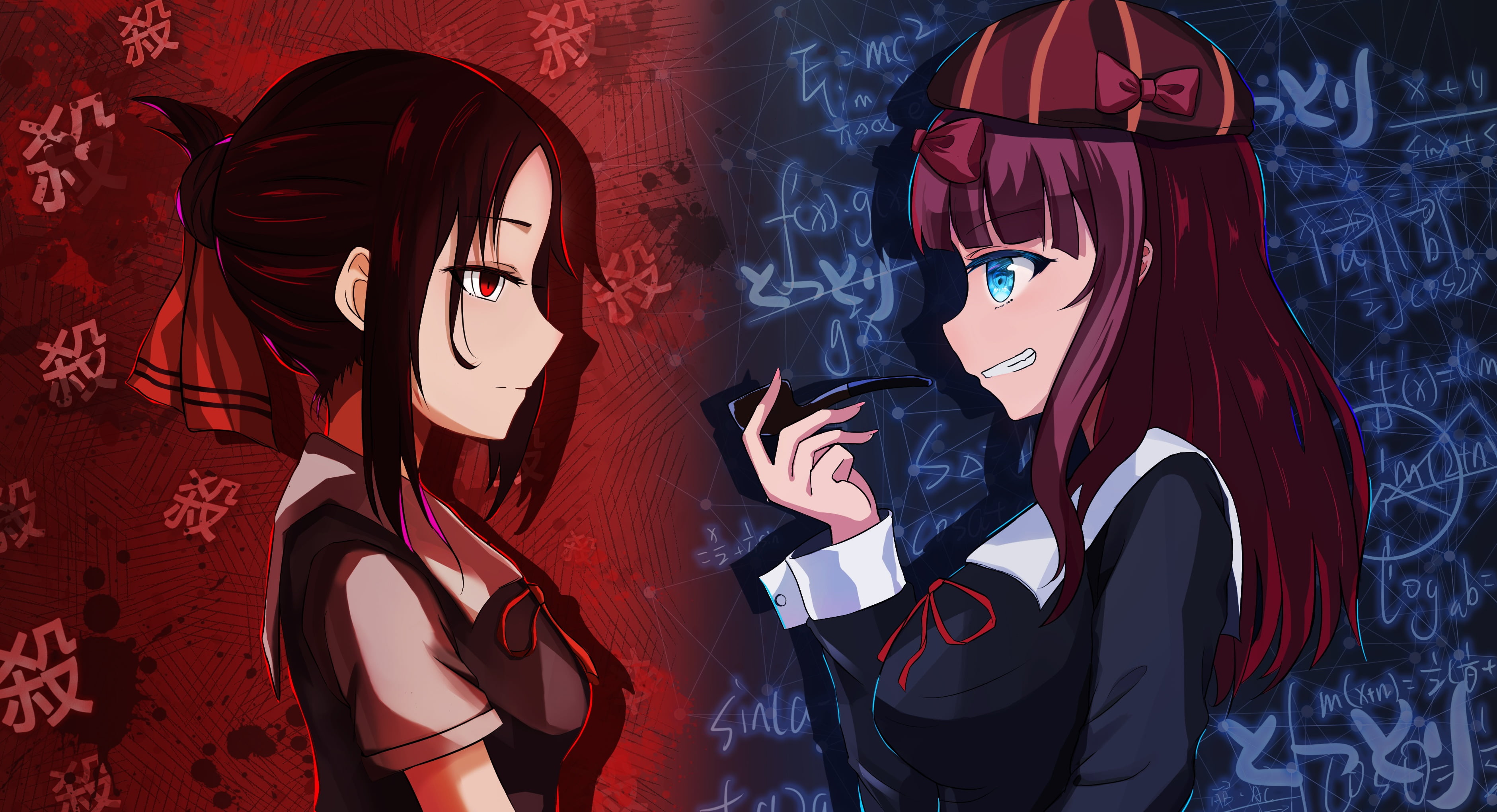 Kaguya-sama: Love is War, Kaguya Shinomiya, Anime, Chika Fujiwara, 2K, HD Wallpaper