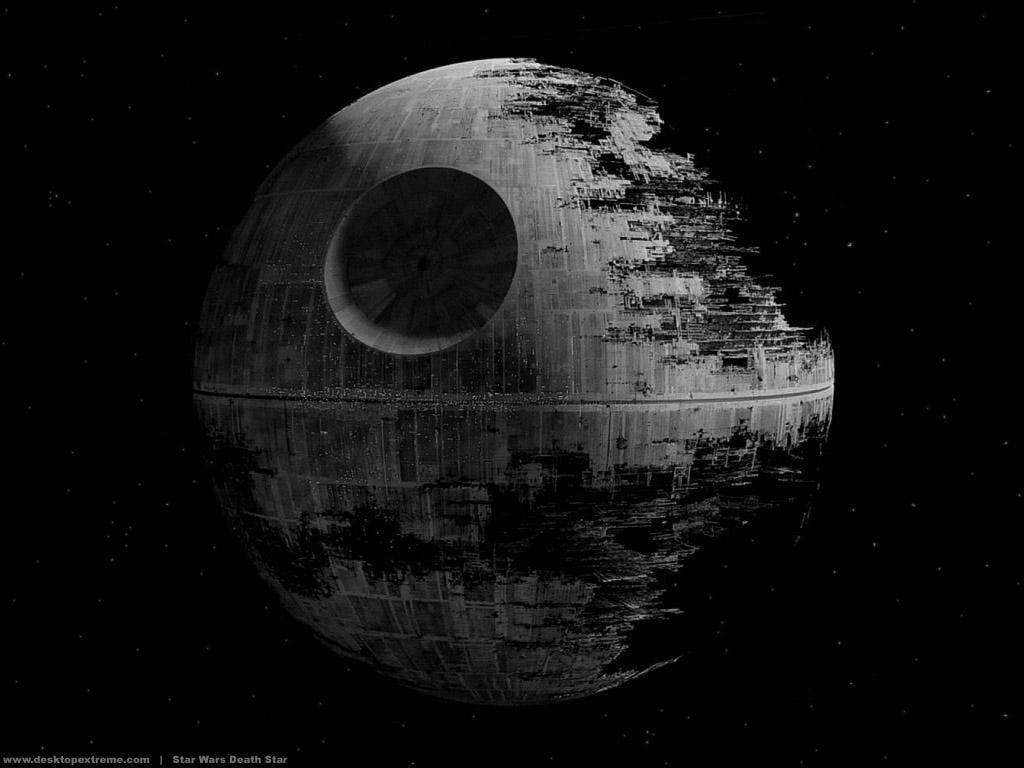 astronomy, night, architecture, Death Star, globe, reflection, geometric shape, circle, dark, built structure, 480P, Star Wars, no people, shape, HD Wallpaper