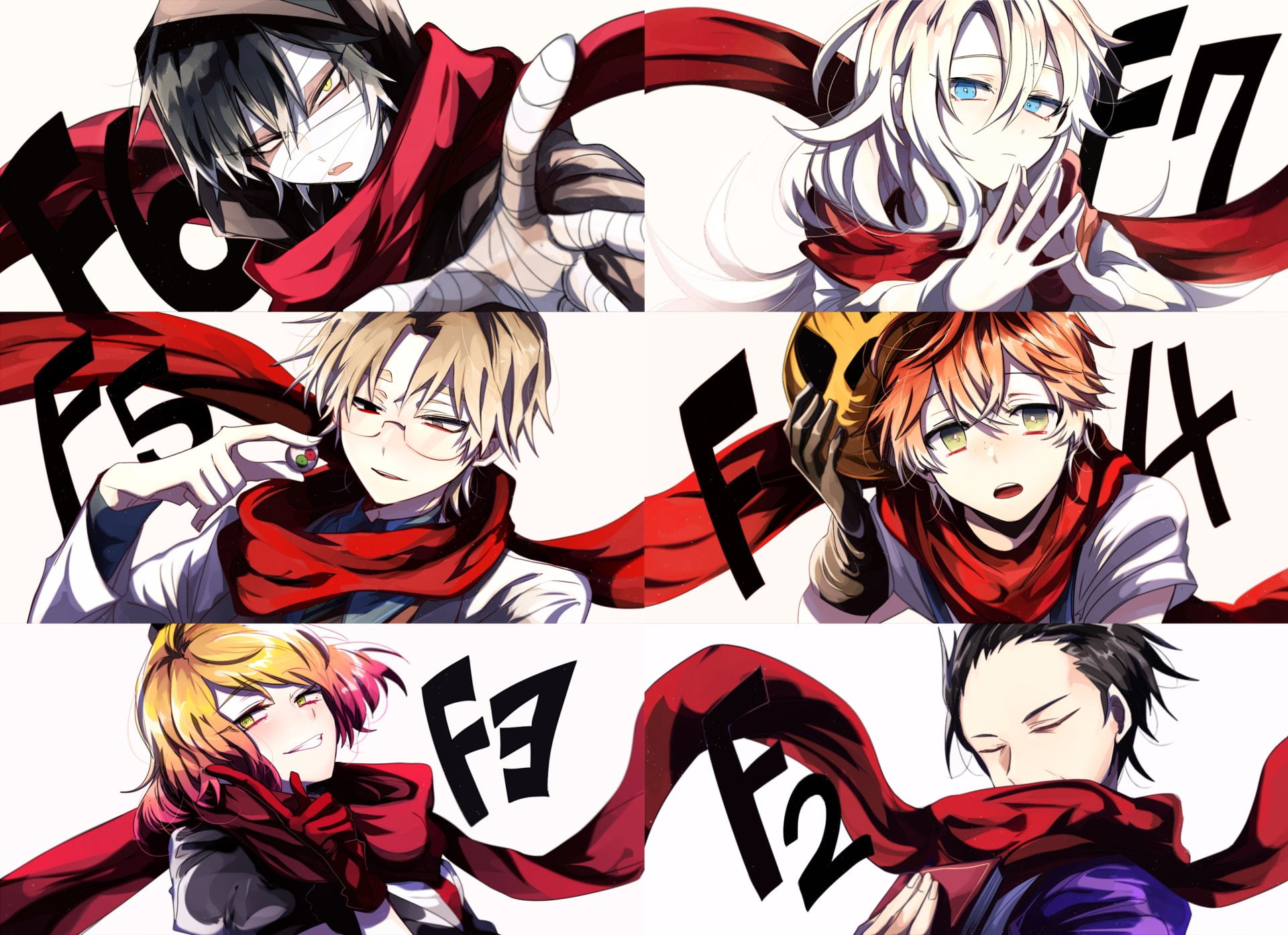 Zack (Satsuriku No Tenshi), Edward Mason, Rachel Gardner, Daniel Dickens, Satsuriku no Tenshi, Catherine Ward, Anime, 1080P, Gray (Satsuriku no Tenshi, HD Wallpaper