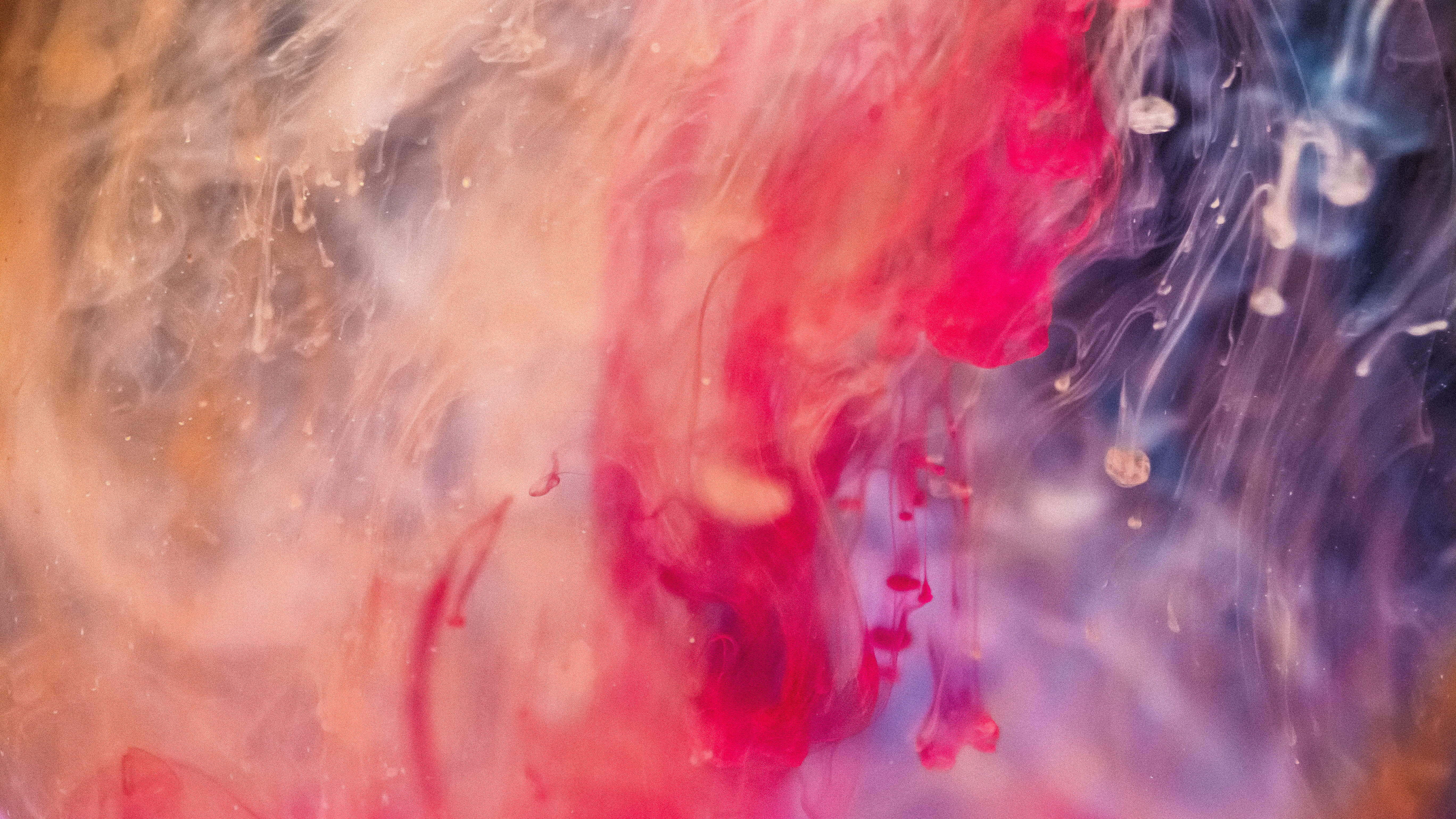 close-up, nature, no people, full frame, outdoors, splash, pattern, multi colored, blue, art and craft, flowing, star - space, painting, water, pink color, HD Wallpaper