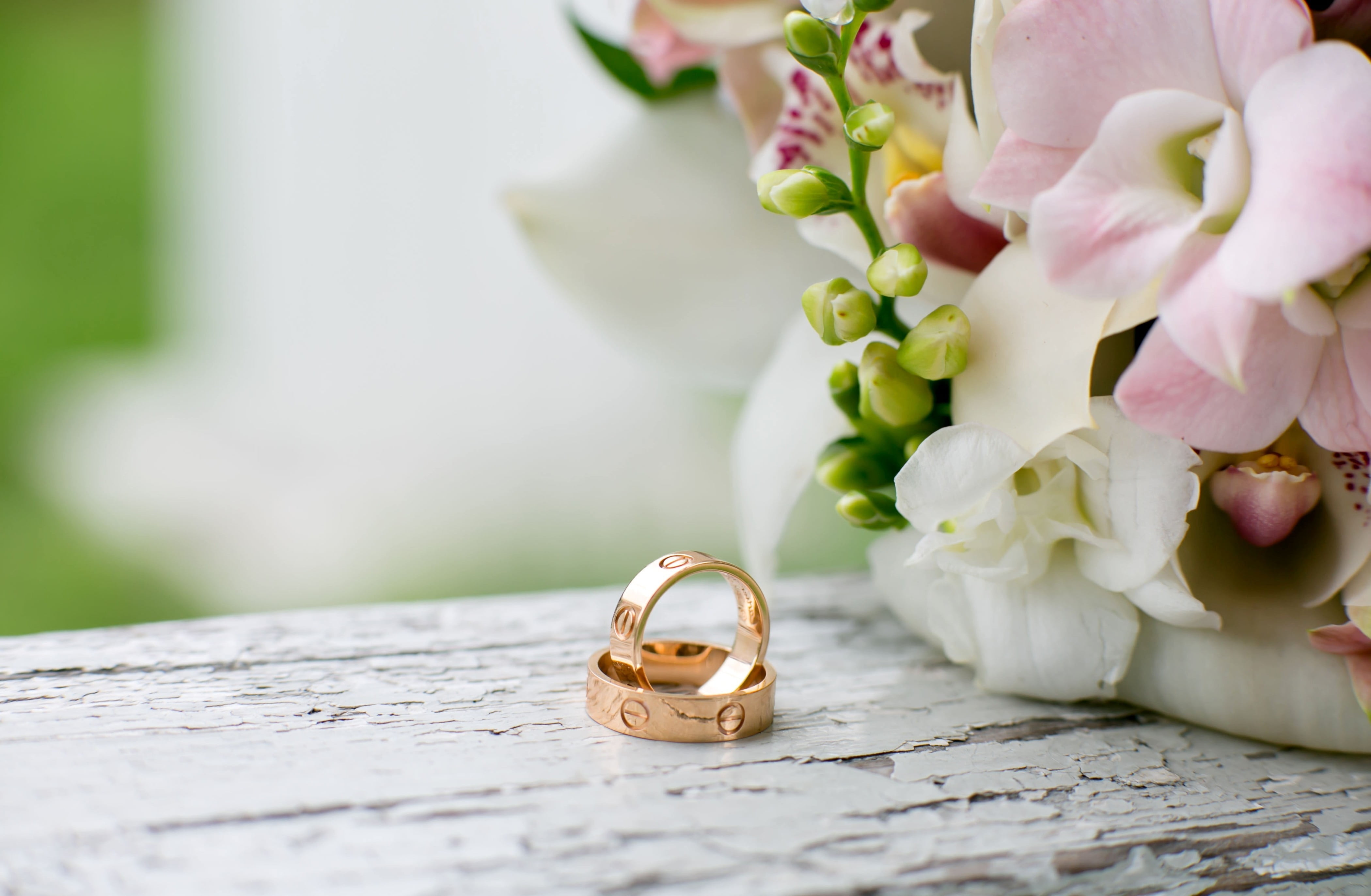 ring, two, flower head, flower, cartier, colored, luxury, jewelry, rose, flowering plant, bouquet, nature, wedding, plant, focus on foreground, love, flowers, HD Wallpaper