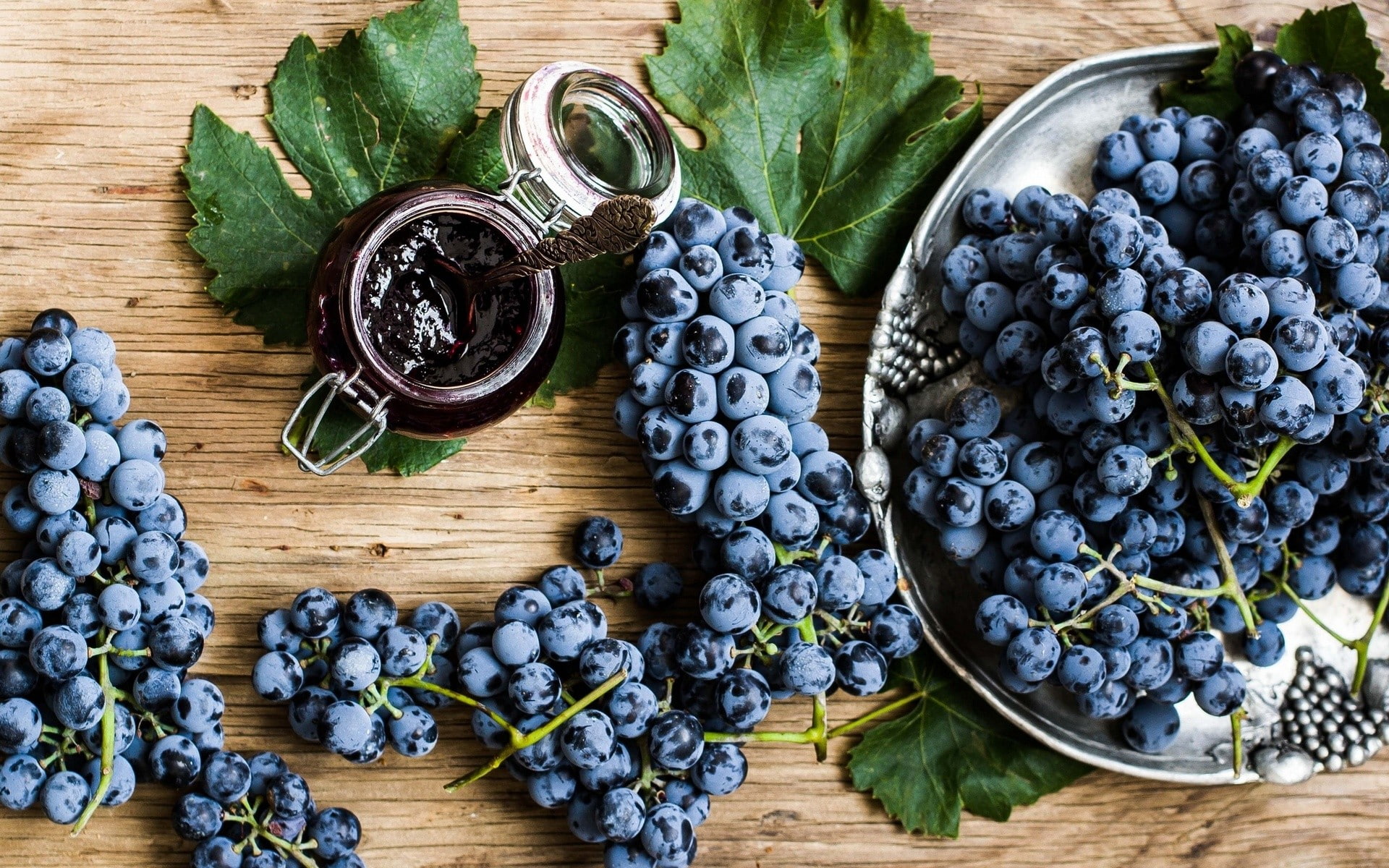 fruit, lunch, grapes, 1080P, food, Black Grapes, Jam, HD Wallpaper