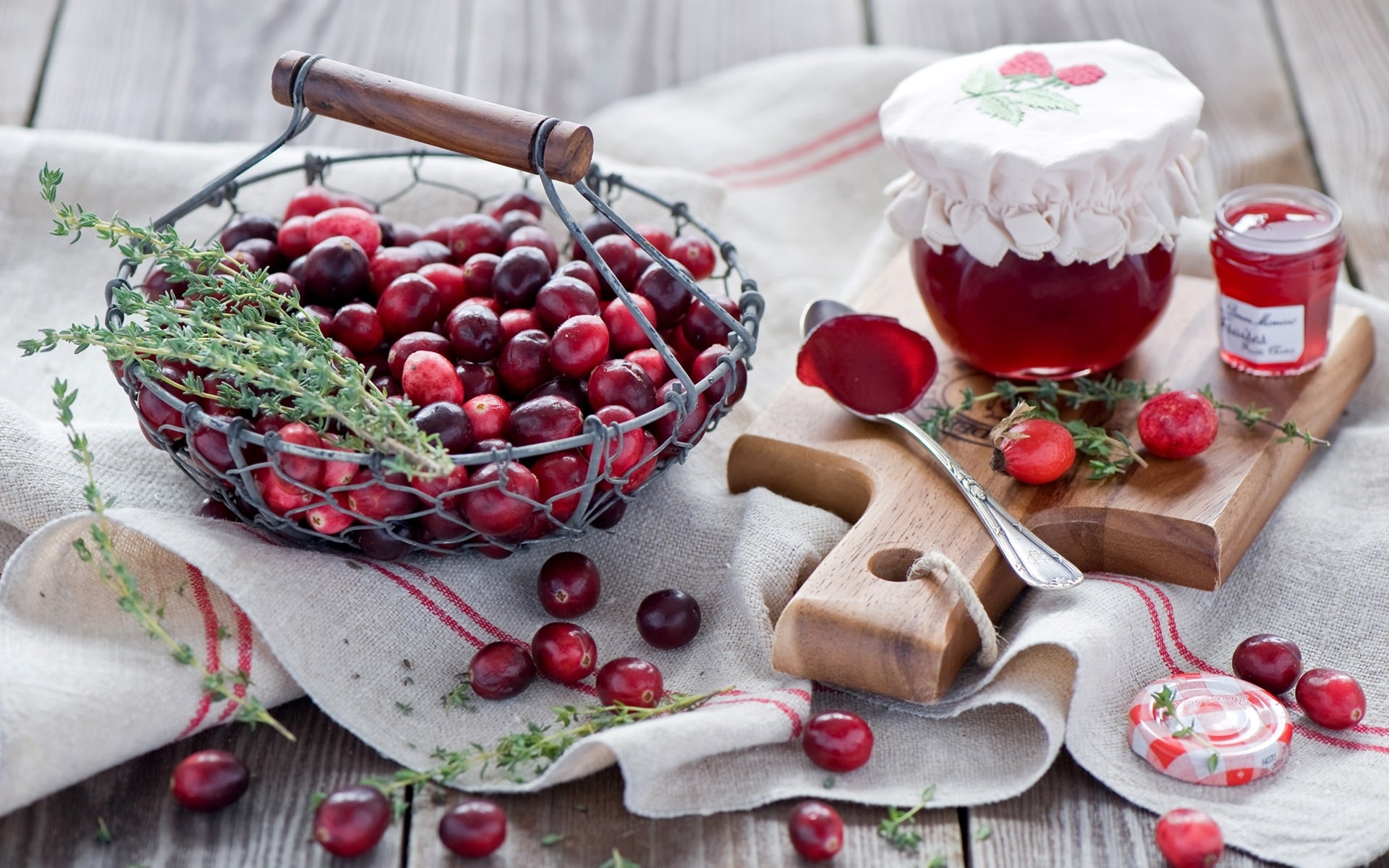 Jam, Still, Jar, Cranberries, Red, Spoon, Life, 1080P, Berries, HD Wallpaper