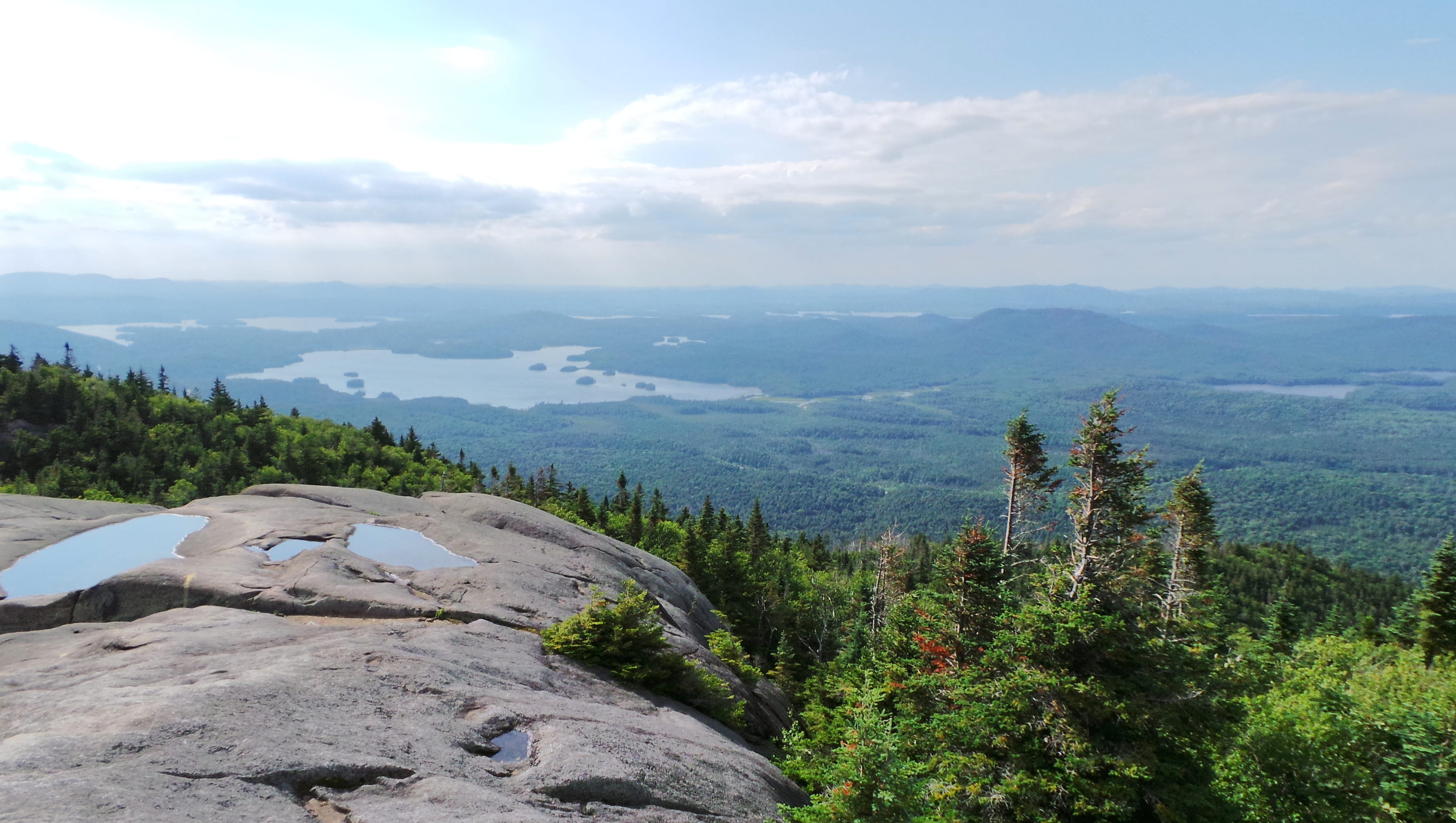 outdoors, tranquil scene, cliff, ontario, cloud - sky, environment, tranquility, high, valley, forest, non-urban scene, canadian shield, beauty in nature, HD Wallpaper