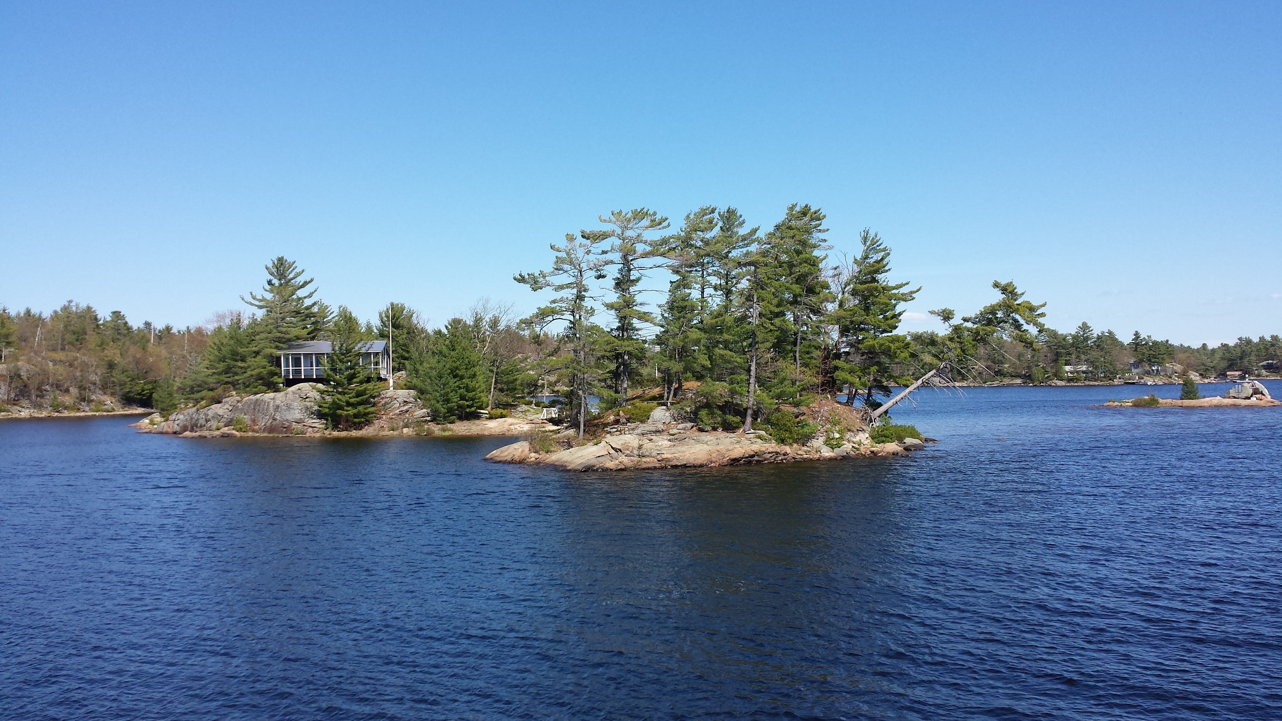 water, day, bay, natural, sky, no people, waterfront, outdoors, pine tree, pine woodland, landscape, built structure, island, scenic, beauty in nature, HD Wallpaper
