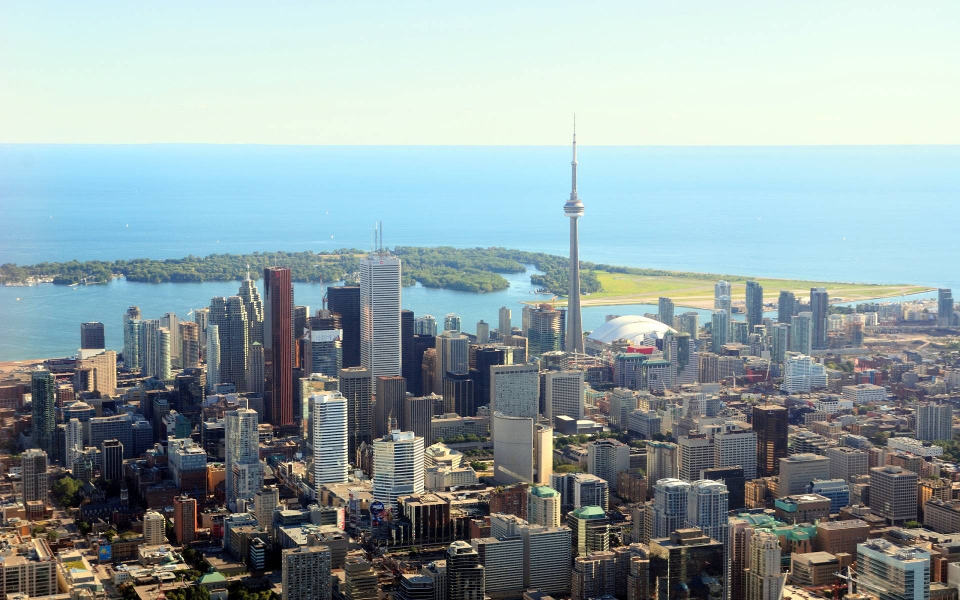 travel and world, city, canada, toronto, aerial, 1080P, view, HD Wallpaper