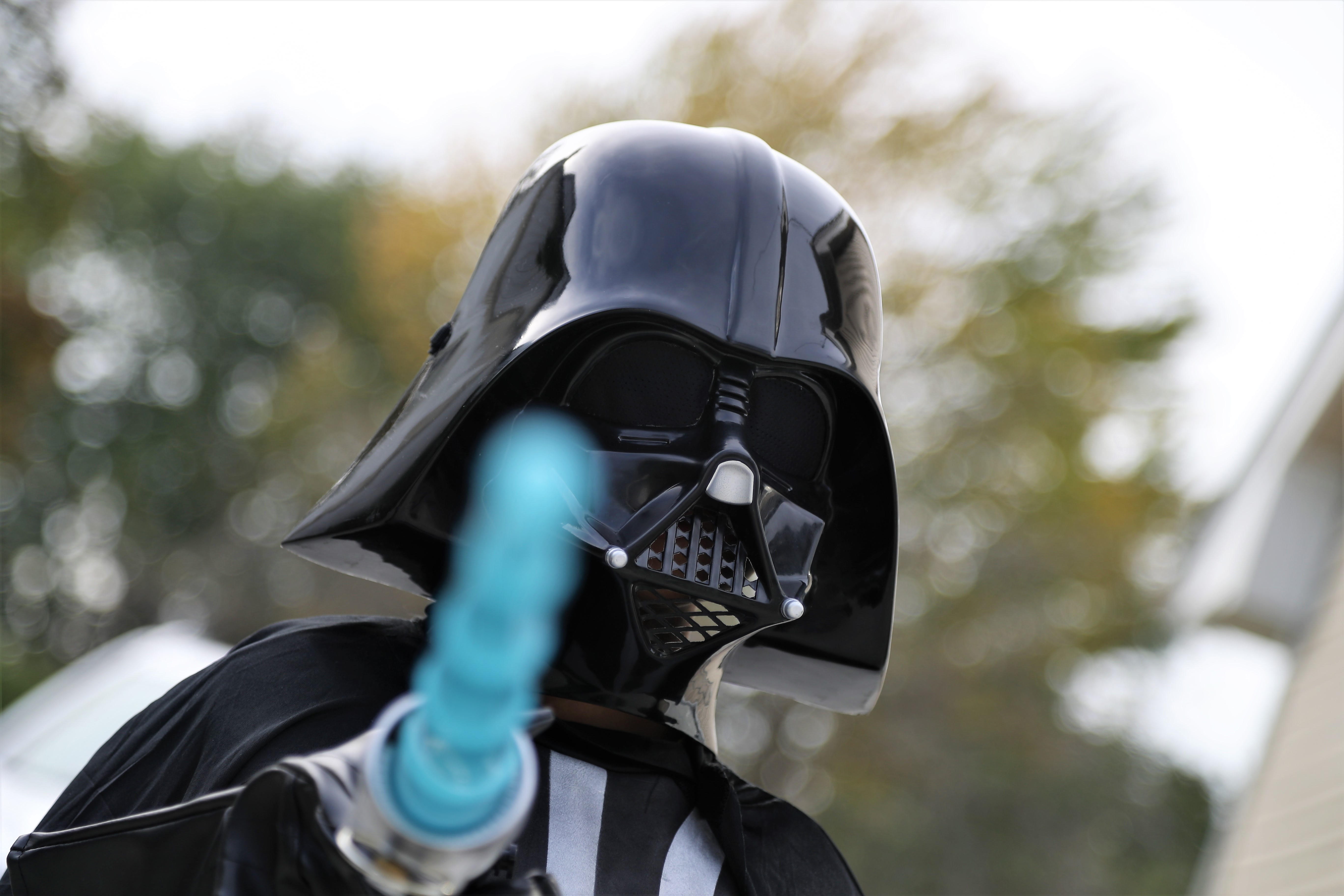 darth vader, land vehicle, motorcycle, helmet, nature, headwear, government, transportation, headshot, lightsaber, 5K, protection, outdoors, daytime, mode of transportation, HD Wallpaper