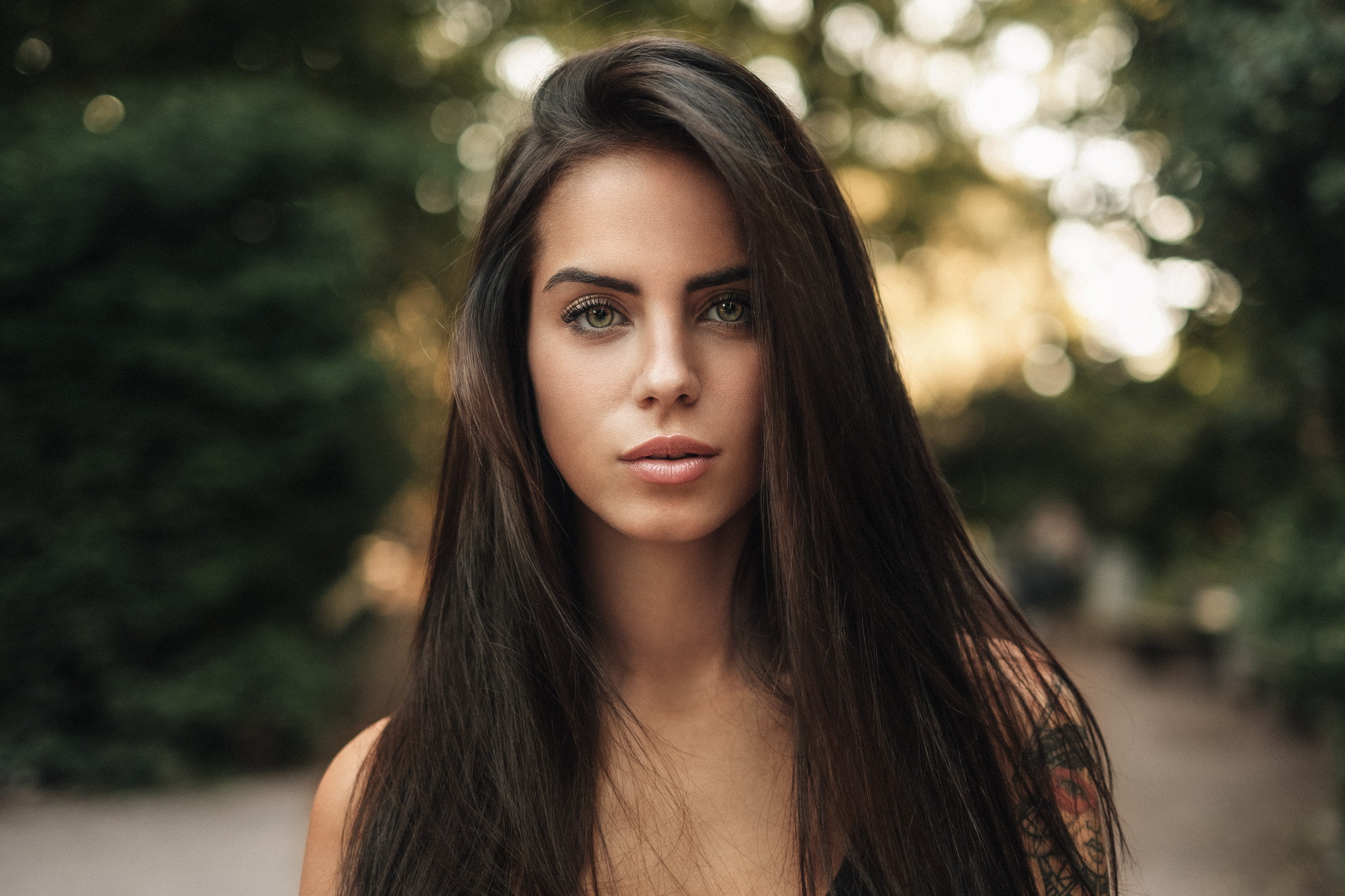Marlen Valderrama Alvaréz, women, face, portrait, 1080P, depth of field, Martin Kühn, HD Wallpaper