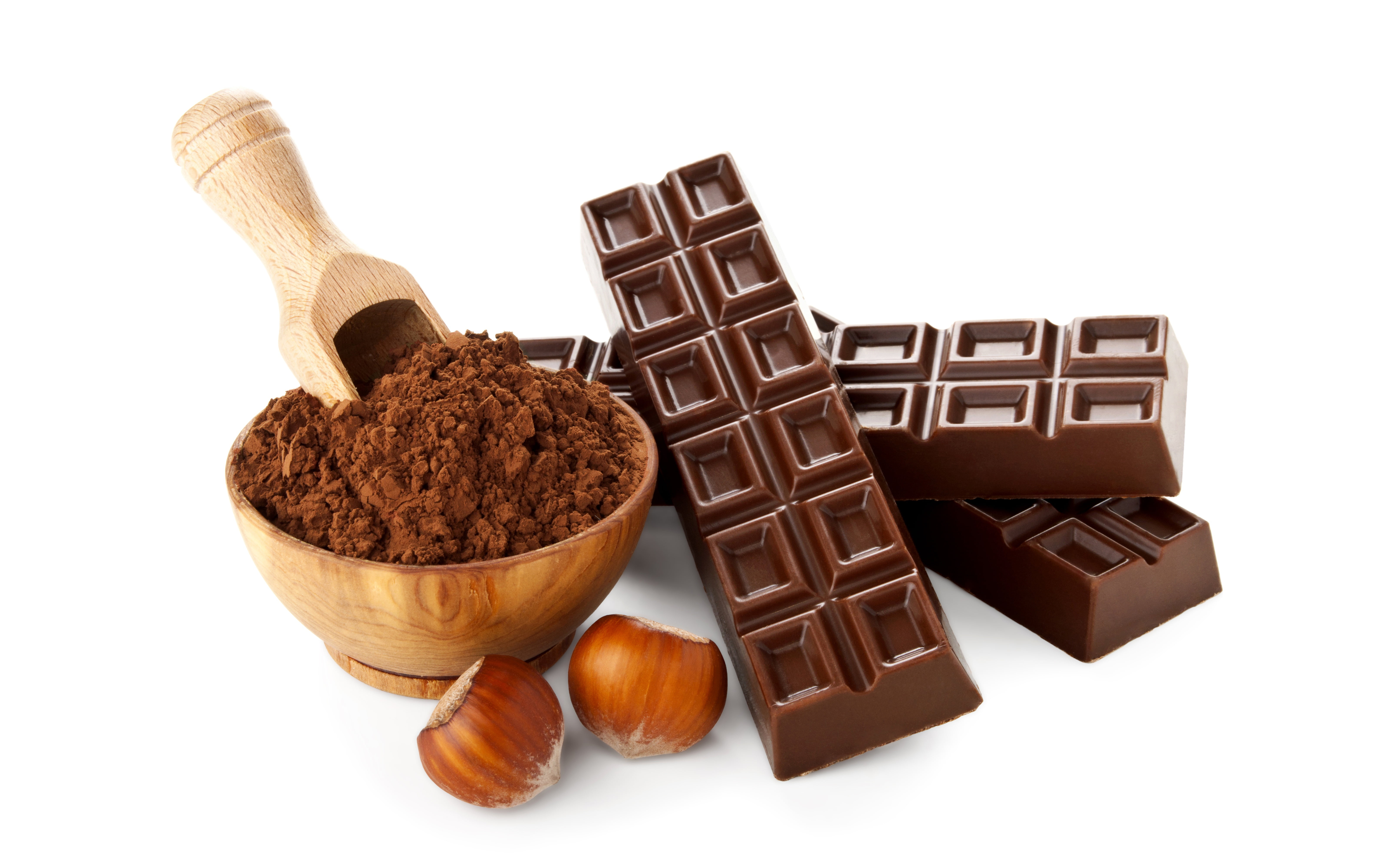 powder, snack, chocolate bar, close-up, 5K, Cup, sugar cube, indulgence, no people, wood - material, studio shot, indoors, kitchen utensil, cocoa, dessert, HD Wallpaper