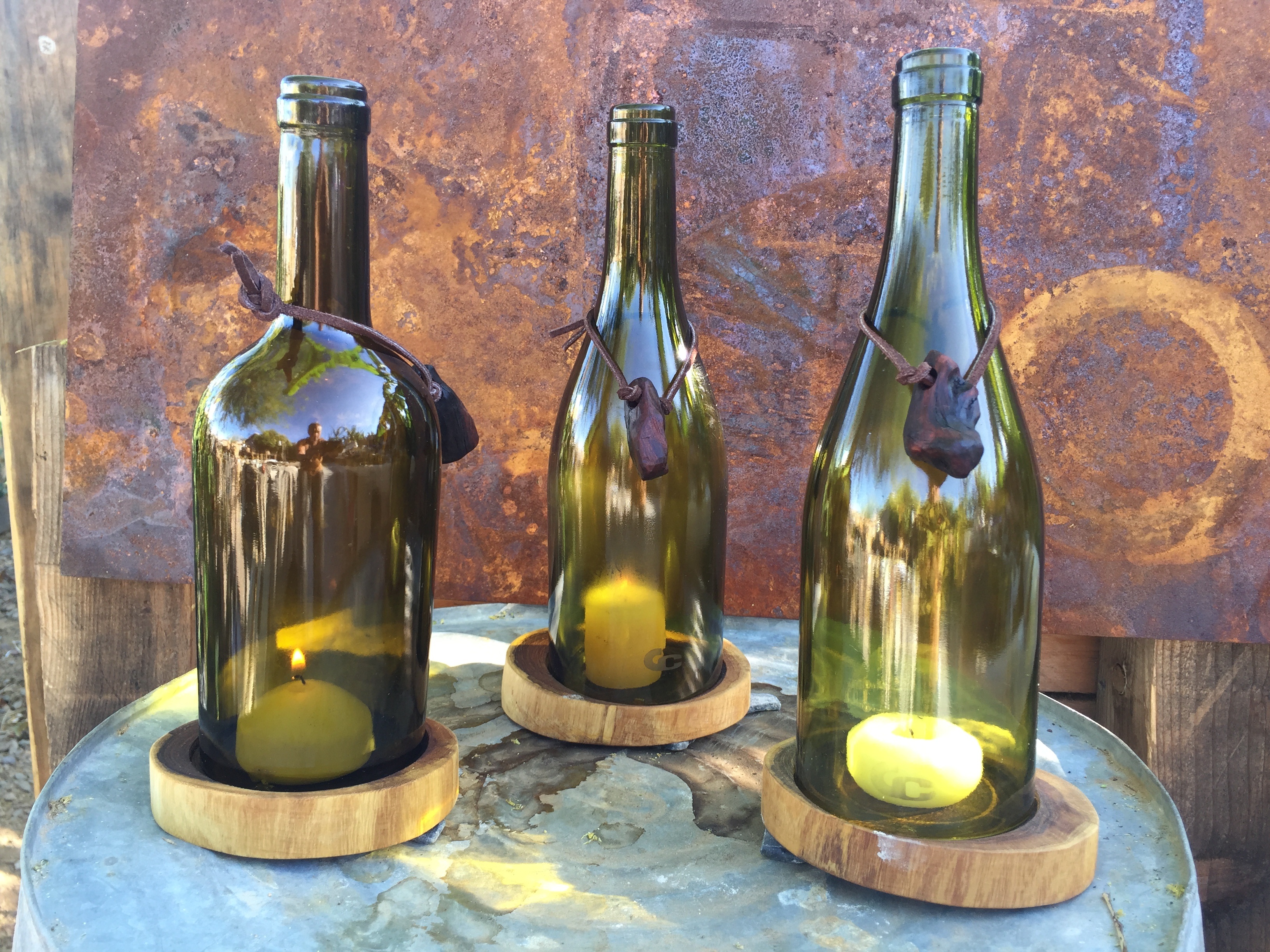 italian wine, still life, green, oil, napa valley, bottle, variation, decor, flame polished, upcycle glass, gccreative works, glass, alcohol, arizona mesquite wood, HD Wallpaper
