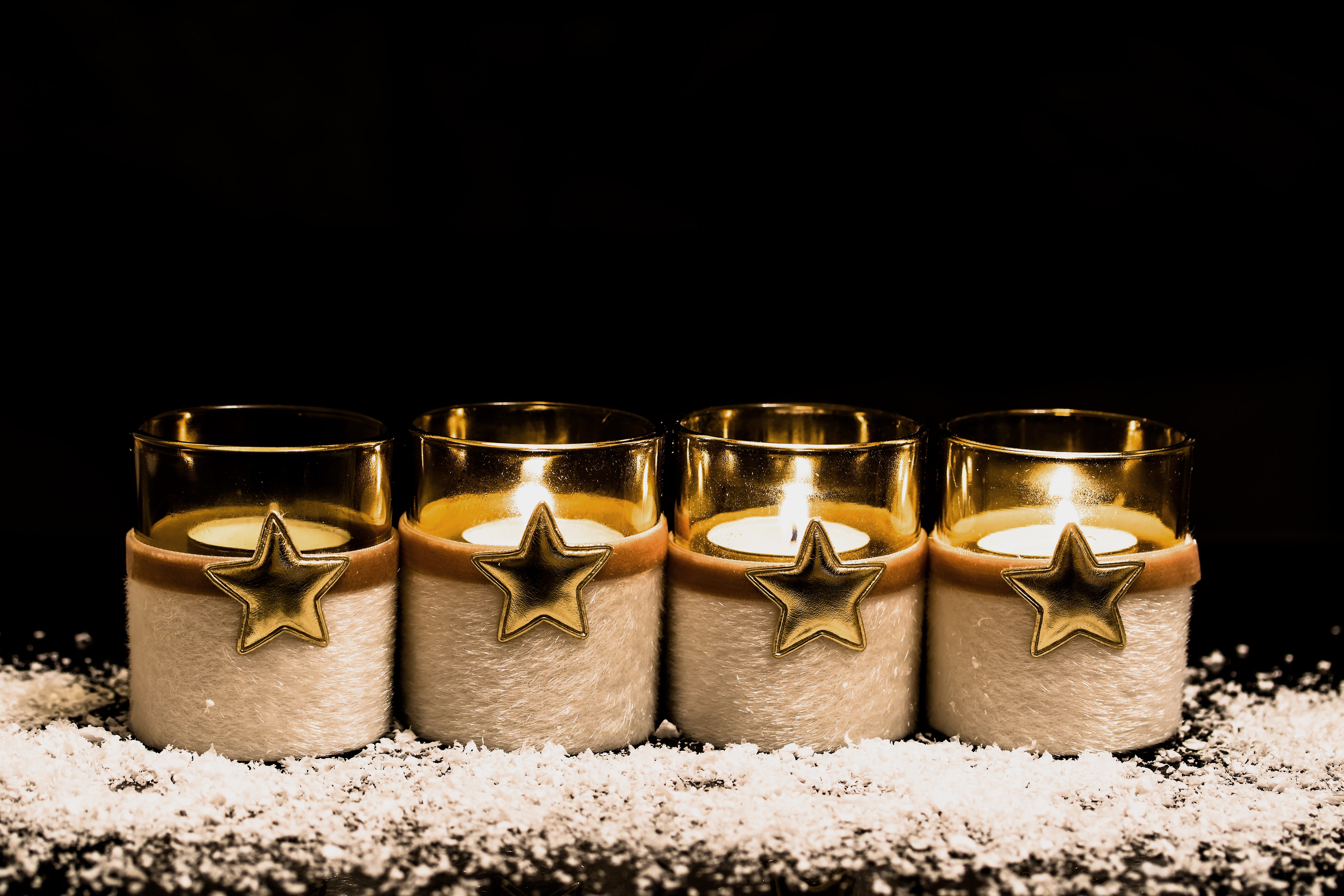 fire, gold, first candle, flame, christmas spirit, clear, burning, votive, order, christmas, container, christmas motif, decoration, heat - temperature, HD Wallpaper