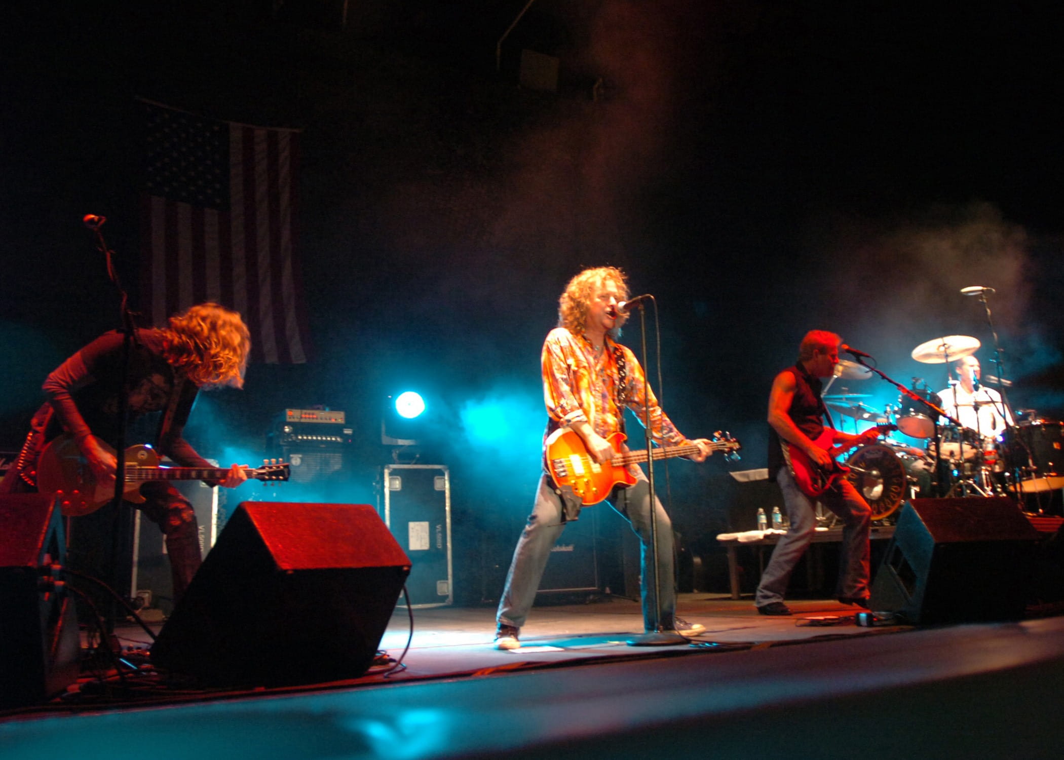 Night Ranger, stage, musical instrument, young adult, musician, entertainers, Rock Music, pop music, night, people, guitar, music, performance, lighting equipment, HD Wallpaper