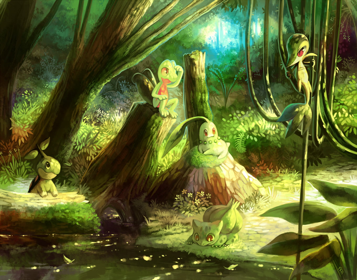 creativity, pokemon, belief, religion, representation, Starter Pokemon, Grass Pokémon, Pokémon, male likeness, Bulbasaur (Pokémon), figurine, water, art and craft, HD Wallpaper