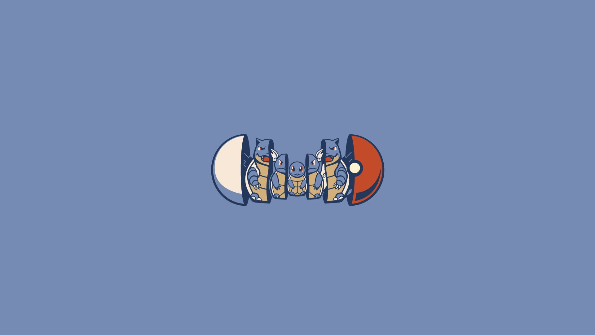ball, hd, poke, doll, 1080P, blastoise, wartortle, pokemon, nesting, squirtle, blue, cartoon/comic, HD Wallpaper