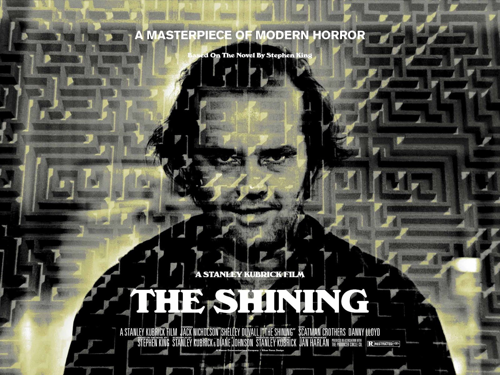 thriller, classic, dark, 720P, horror, film, movie, shining, poster, HD Wallpaper