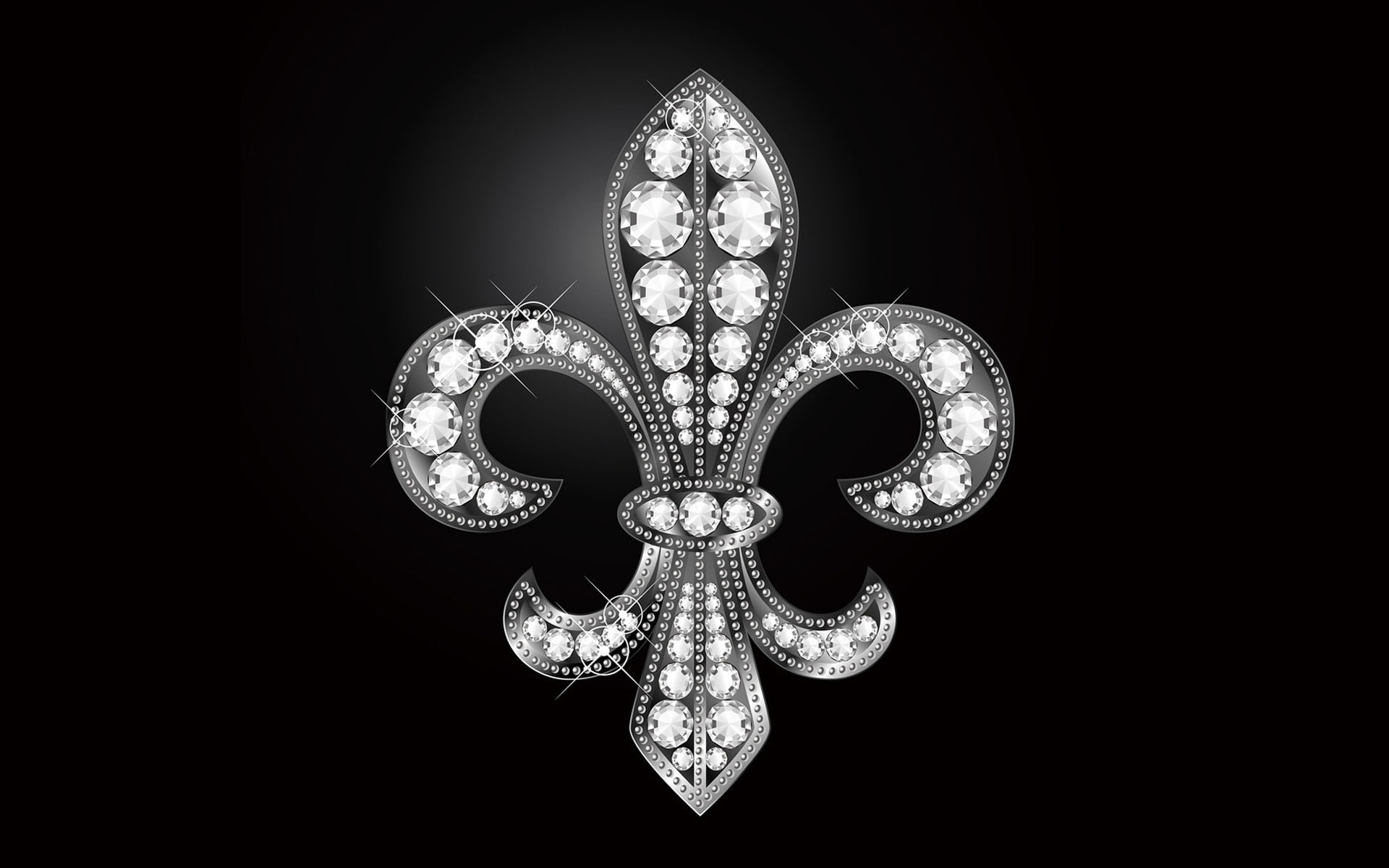 lys, 1080P, flower, black, royal, white, fleur, art, de, HD Wallpaper