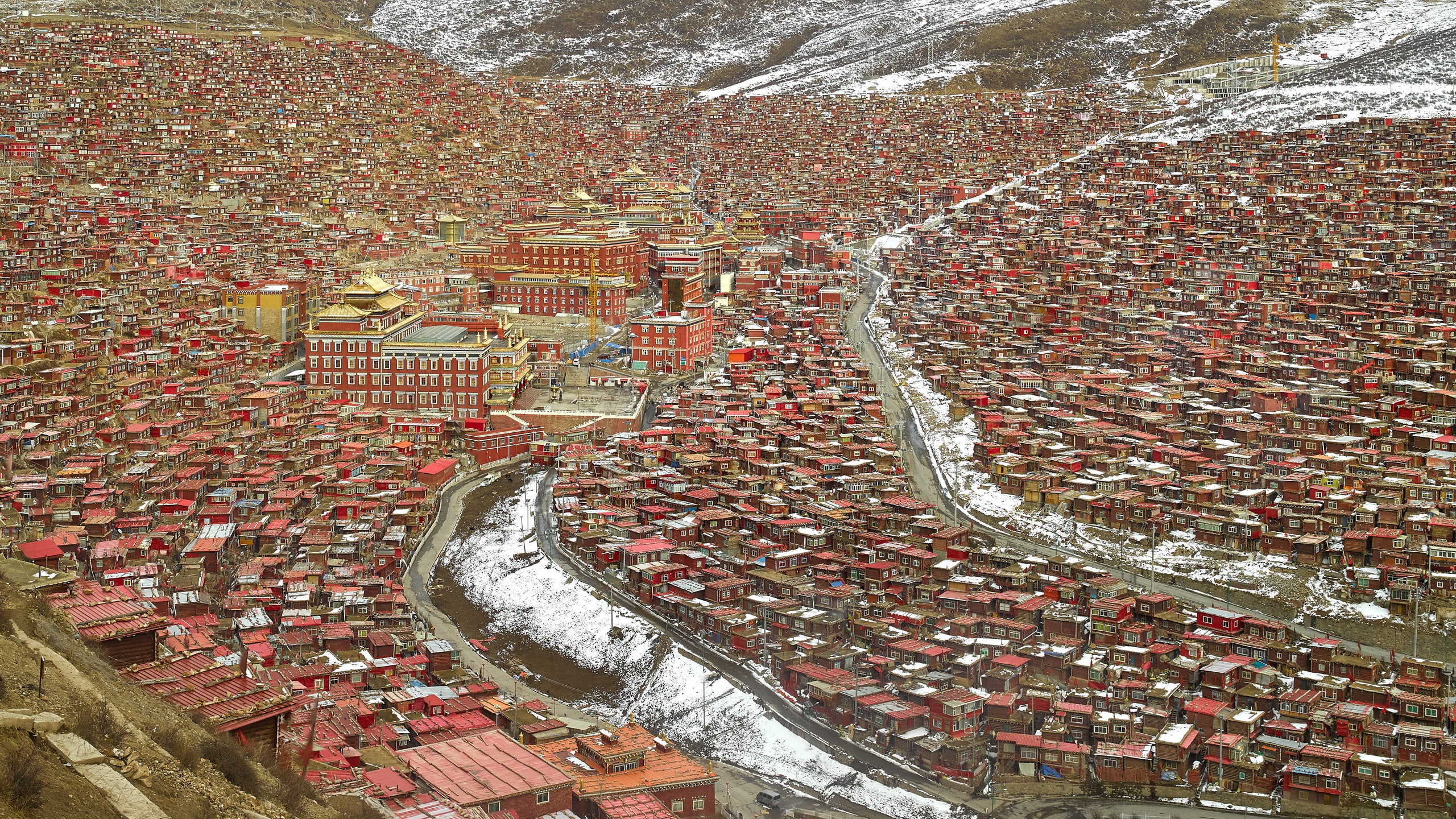 2K, Čengdu, Larung Gar Buddhist Academy Sertar county, Sichuan, HD Wallpaper