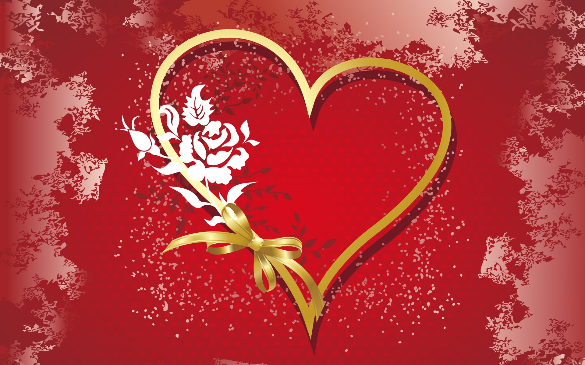 Love, shaped, Red, Heart, 1080P, Ribbon, HD Wallpaper