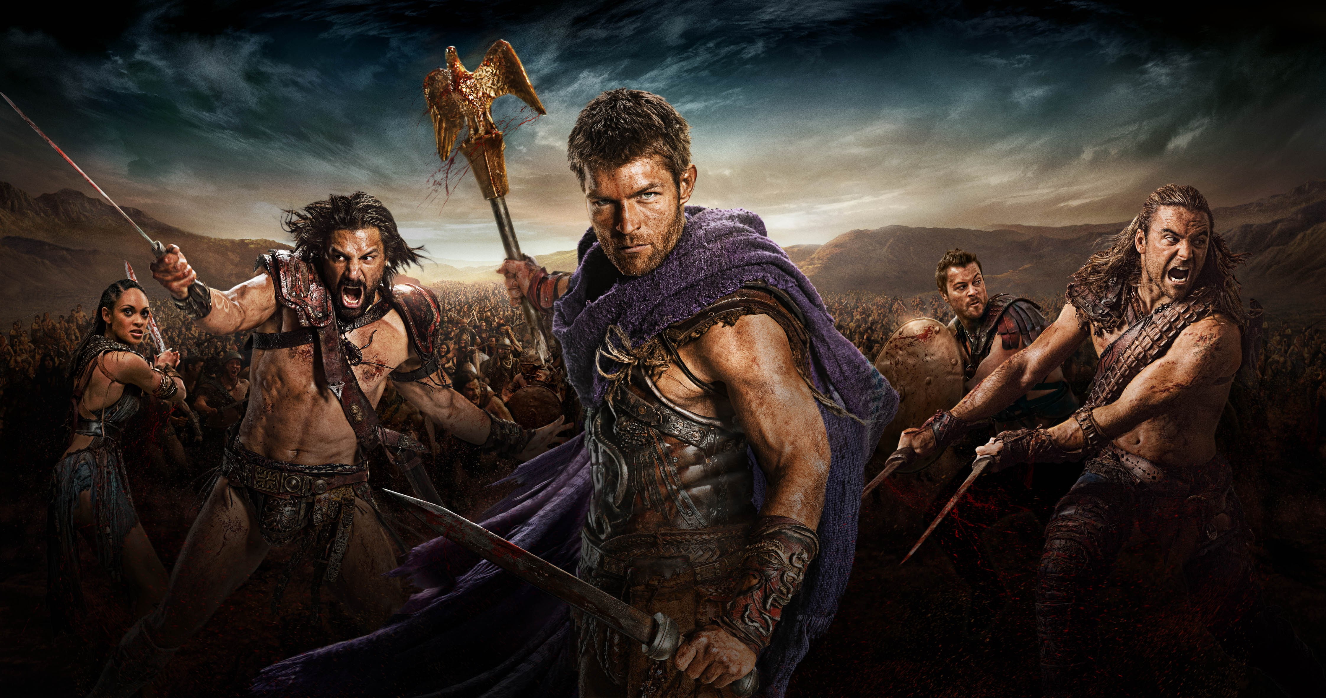 Liam McIntyre, Spartacus, War of the damned, 4K, HD Wallpaper