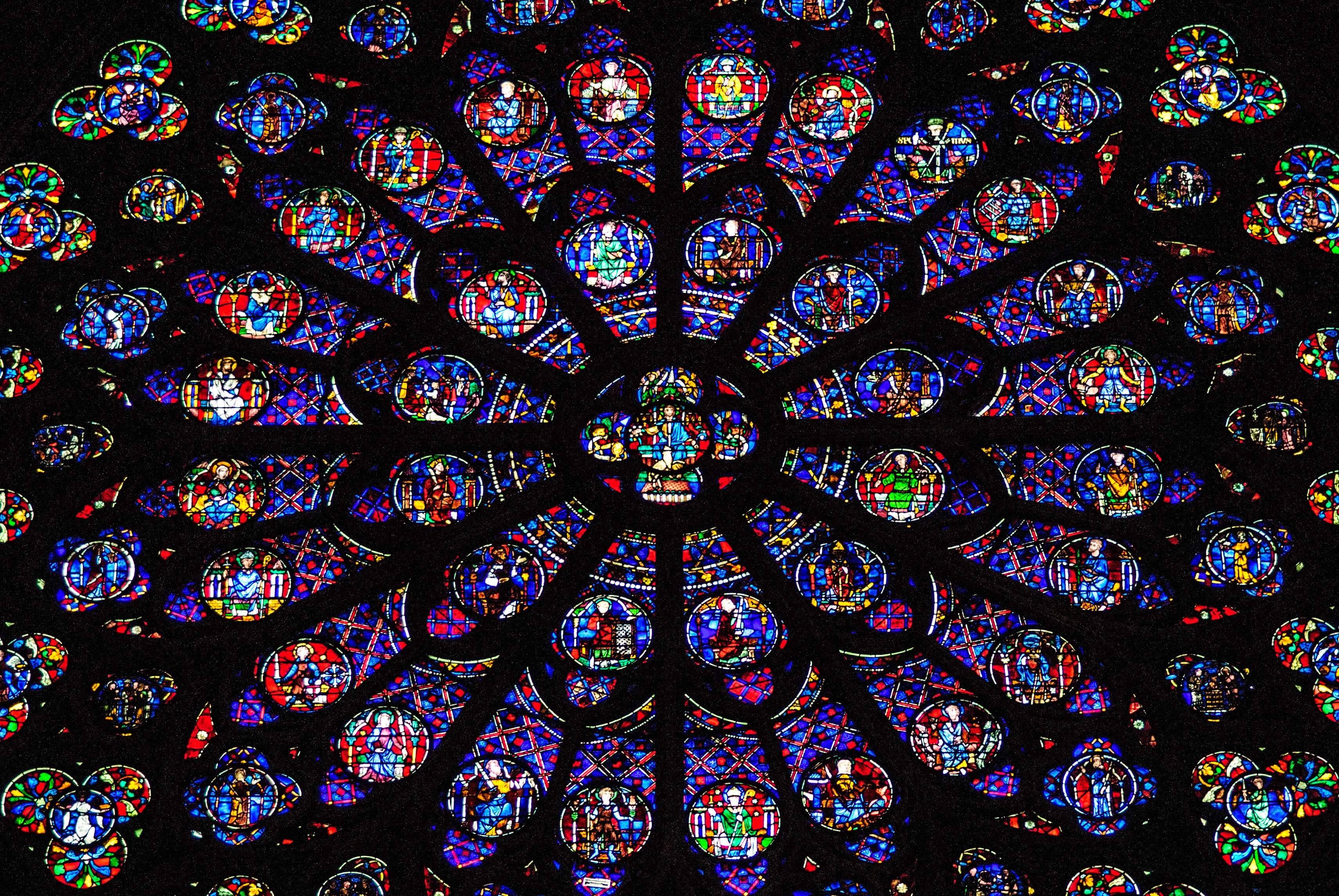 stained glass, ornate, decoration, creativity, shape, building, belief, indoors, church, abstract, low angle view, built structure, floral pattern, glass window, HD Wallpaper