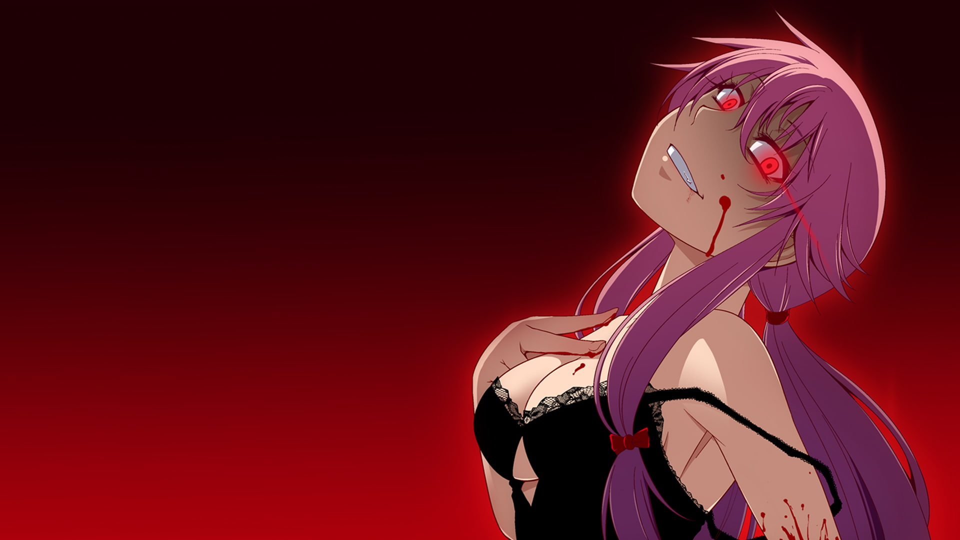 1080P, blood, hd, cartoon/comic, nikki, anime, mirai, HD Wallpaper