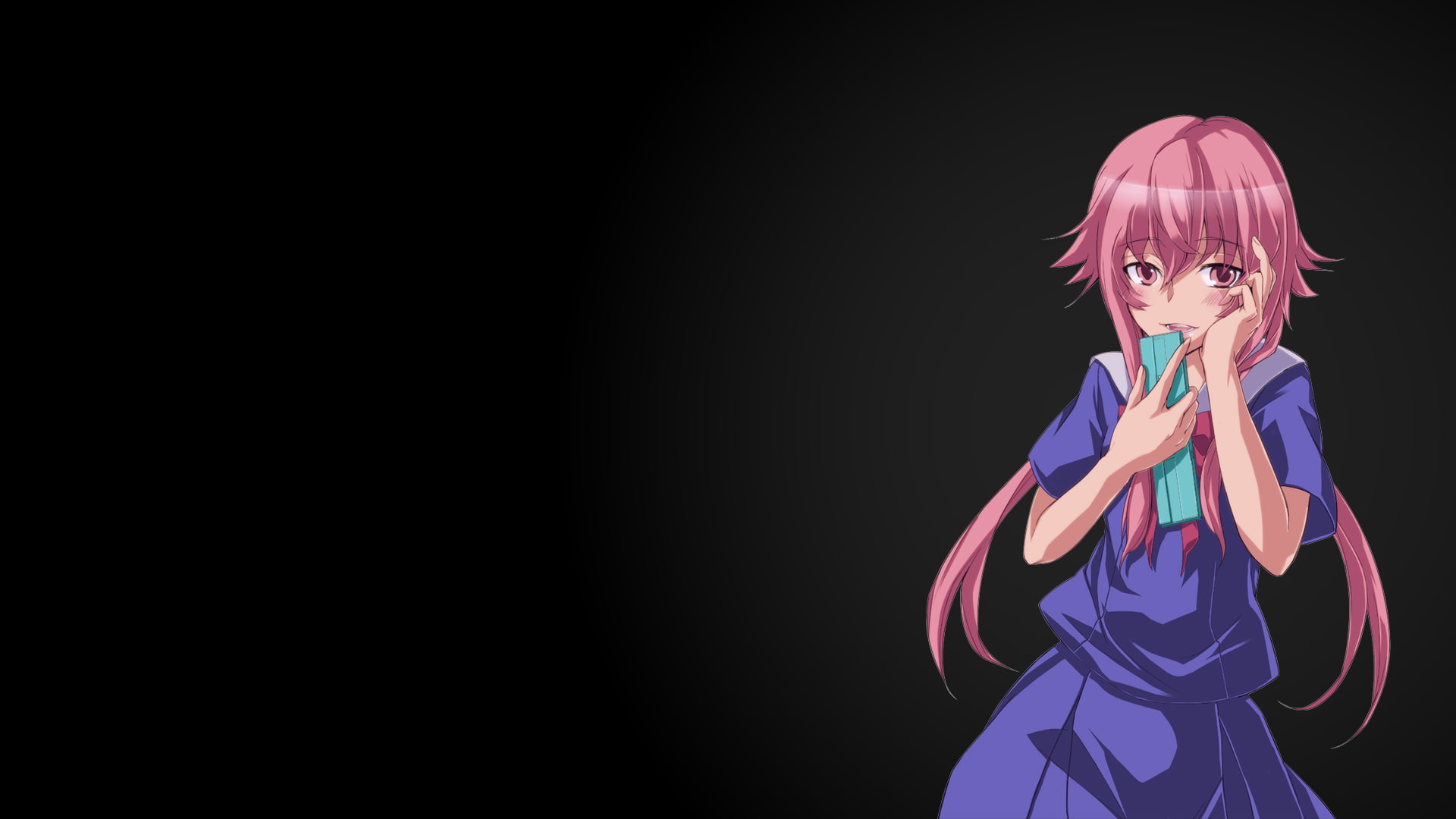 Gasai Yuno, 1080P, anime girls, Mirai Nikki, HD Wallpaper