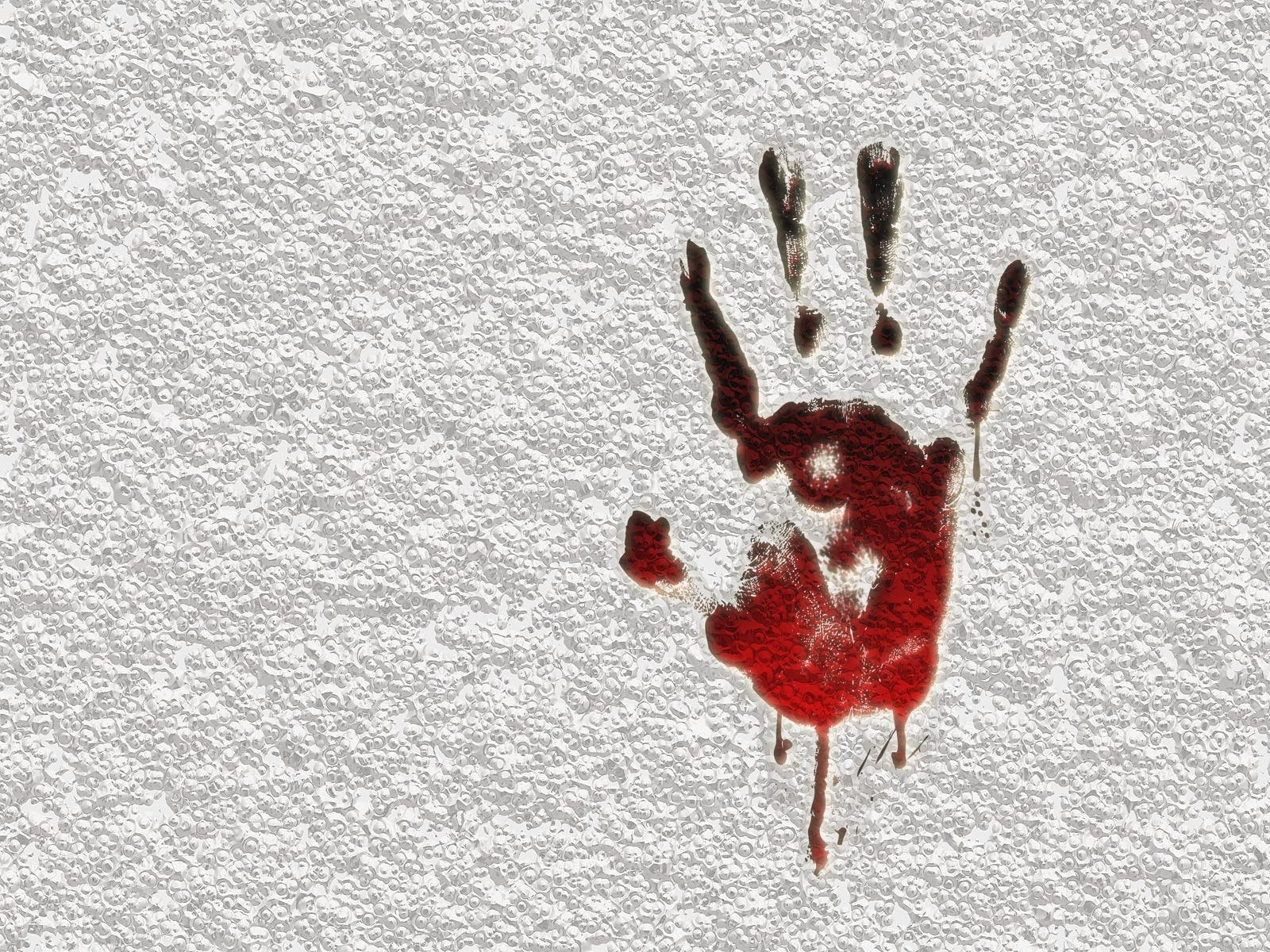 bloody, print, handprint, blood, 720P, hand, crime, HD Wallpaper