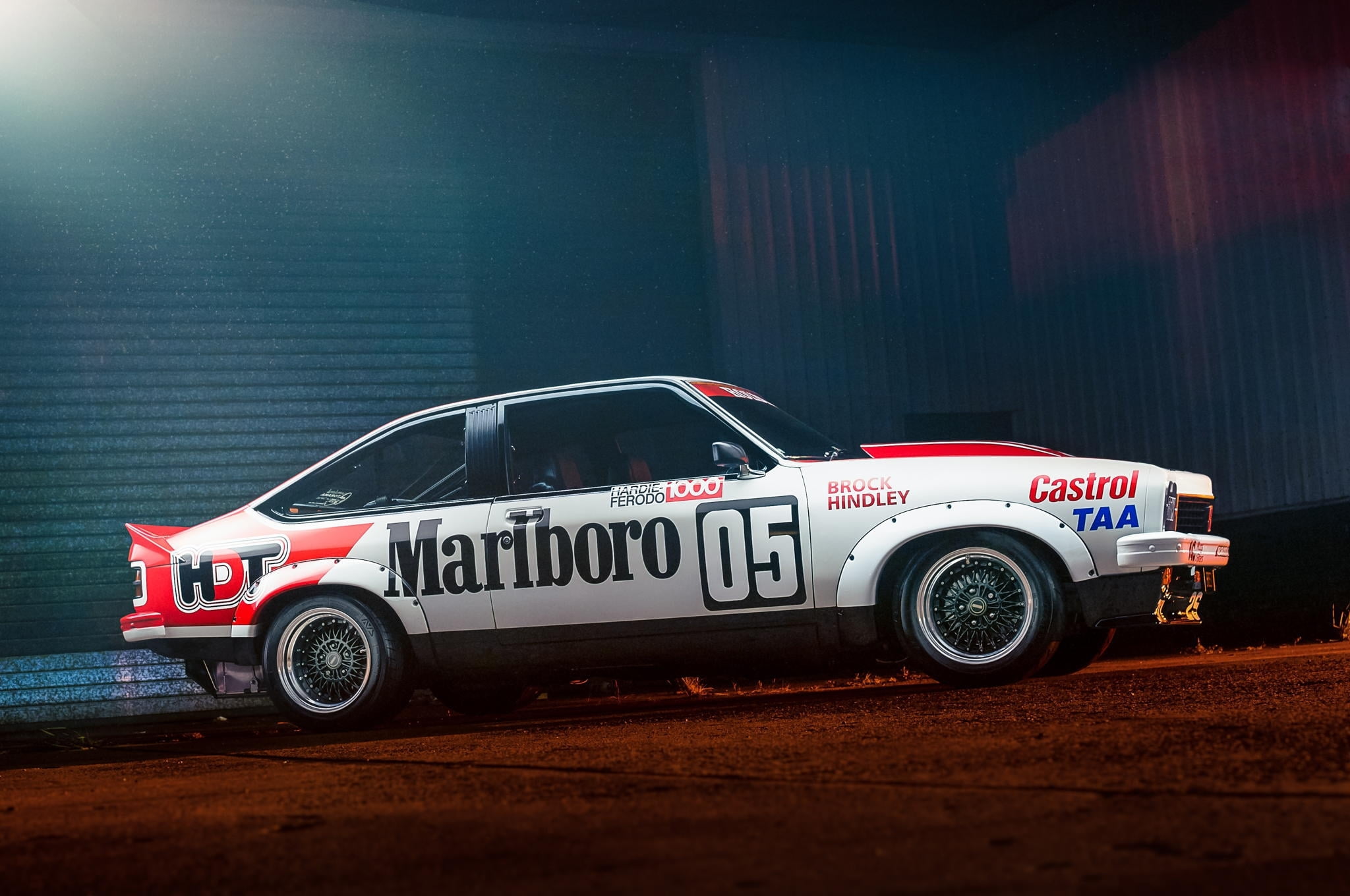 red, transportation, communication, safety, Castrol, A9X, city, tire, no people, wheel, 1080P, text, car, Holden, mode of transportation, street, Torana, HD Wallpaper